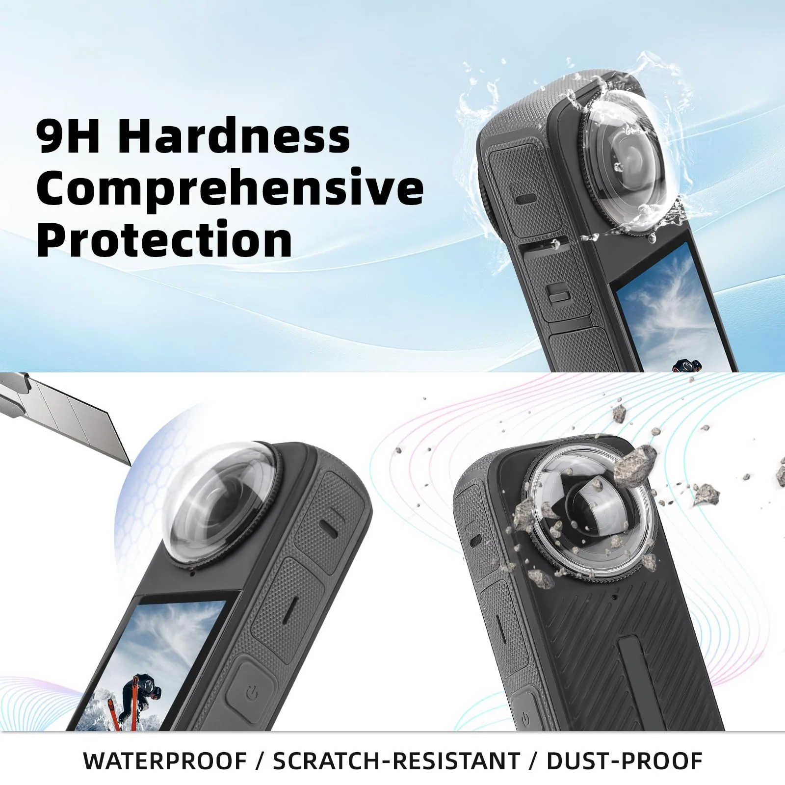 X4 Premium Lens Guard for Insta360 X4, High Transparency Tempered Glass Lens Protector for Insta 360 X4 Camera Anti-scratch Accessories - Image 2