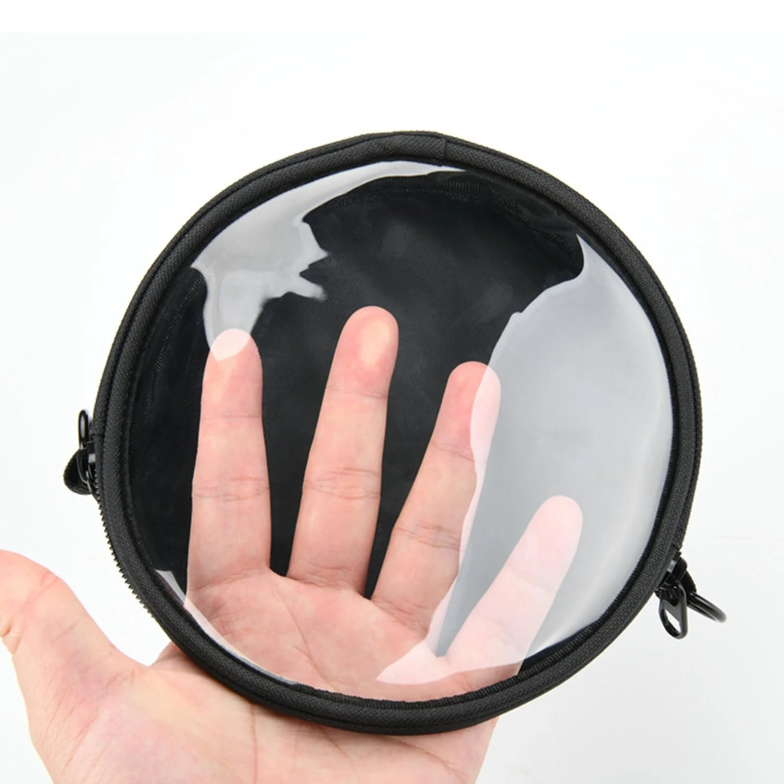XBERSTAR Portable CD Player Bag Carrying Case for Arafuna CD5189B/for HOTT CD204 Travel Storage Case Portable CD Player TPU Transparent Case, Black Transparent, Liten - Image 3