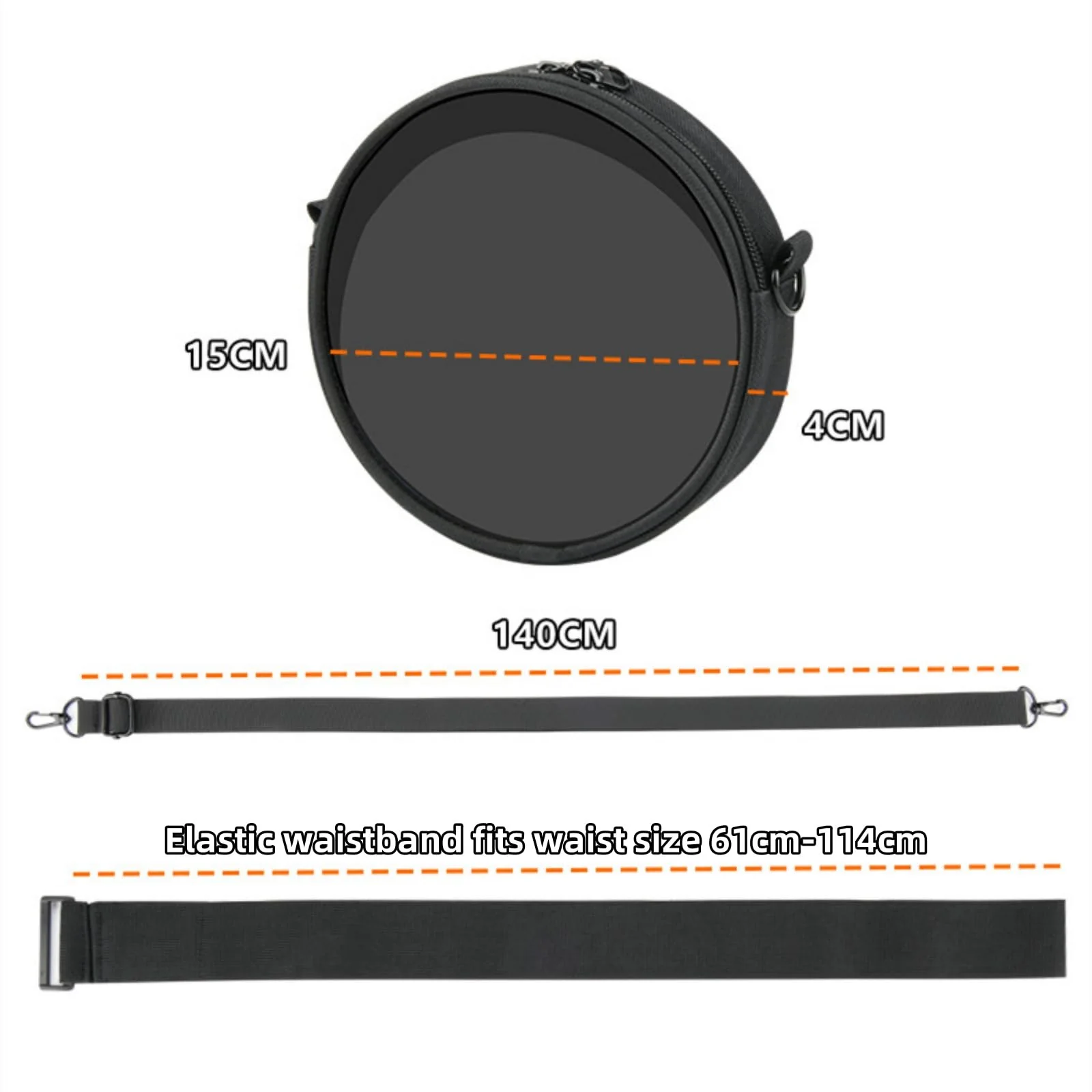 XBERSTAR Portable CD Player Bag Carrying Case for Arafuna CD5189B/for HOTT CD204 Travel Storage Case Portable CD Player TPU Transparent Case, Black Transparent, Liten - Image 5