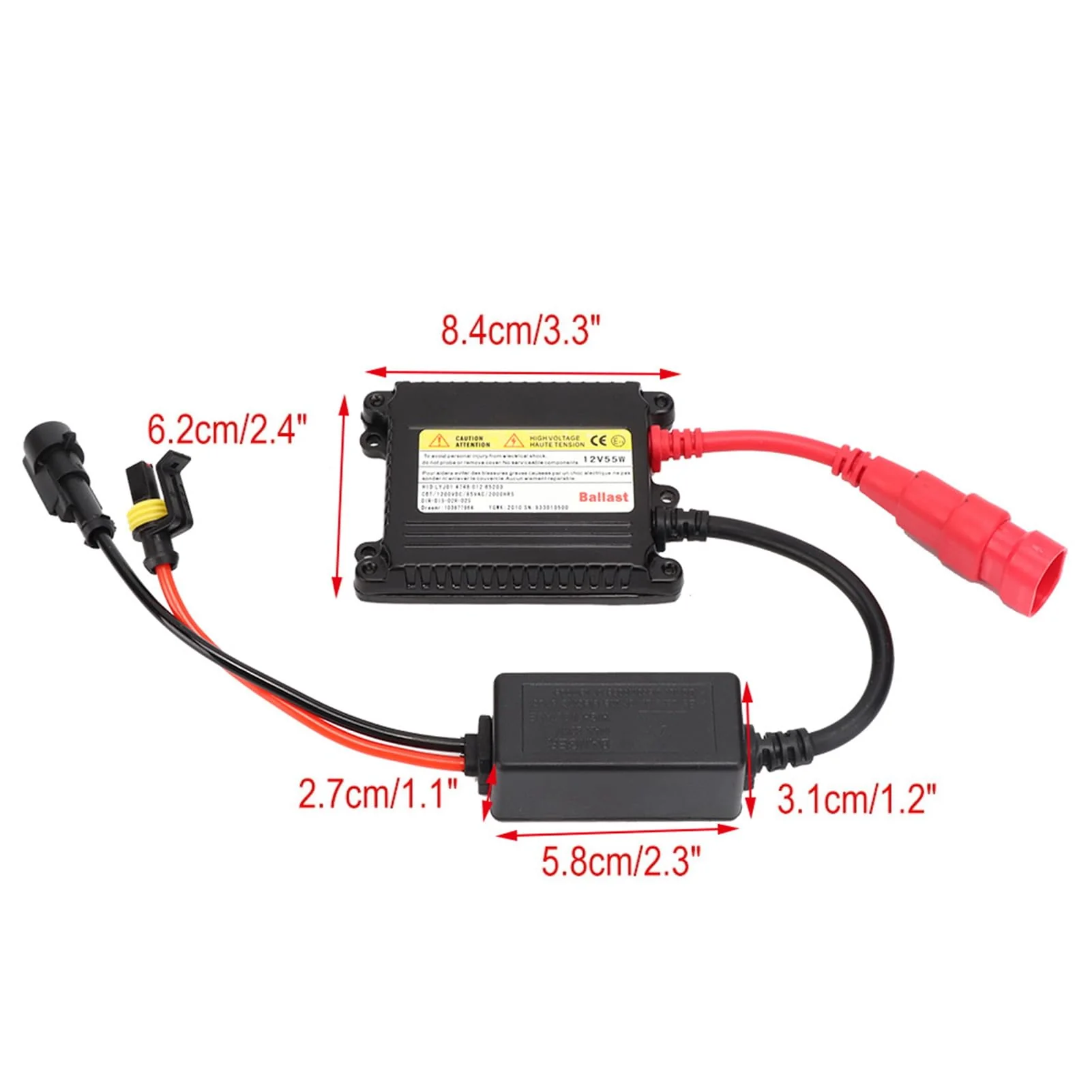 Xenon Retrofit Kit, 2 Pieces 12 V 55 W Ballast, Universal Digital DC Ballast Replacement Conversion Kit - Image 8