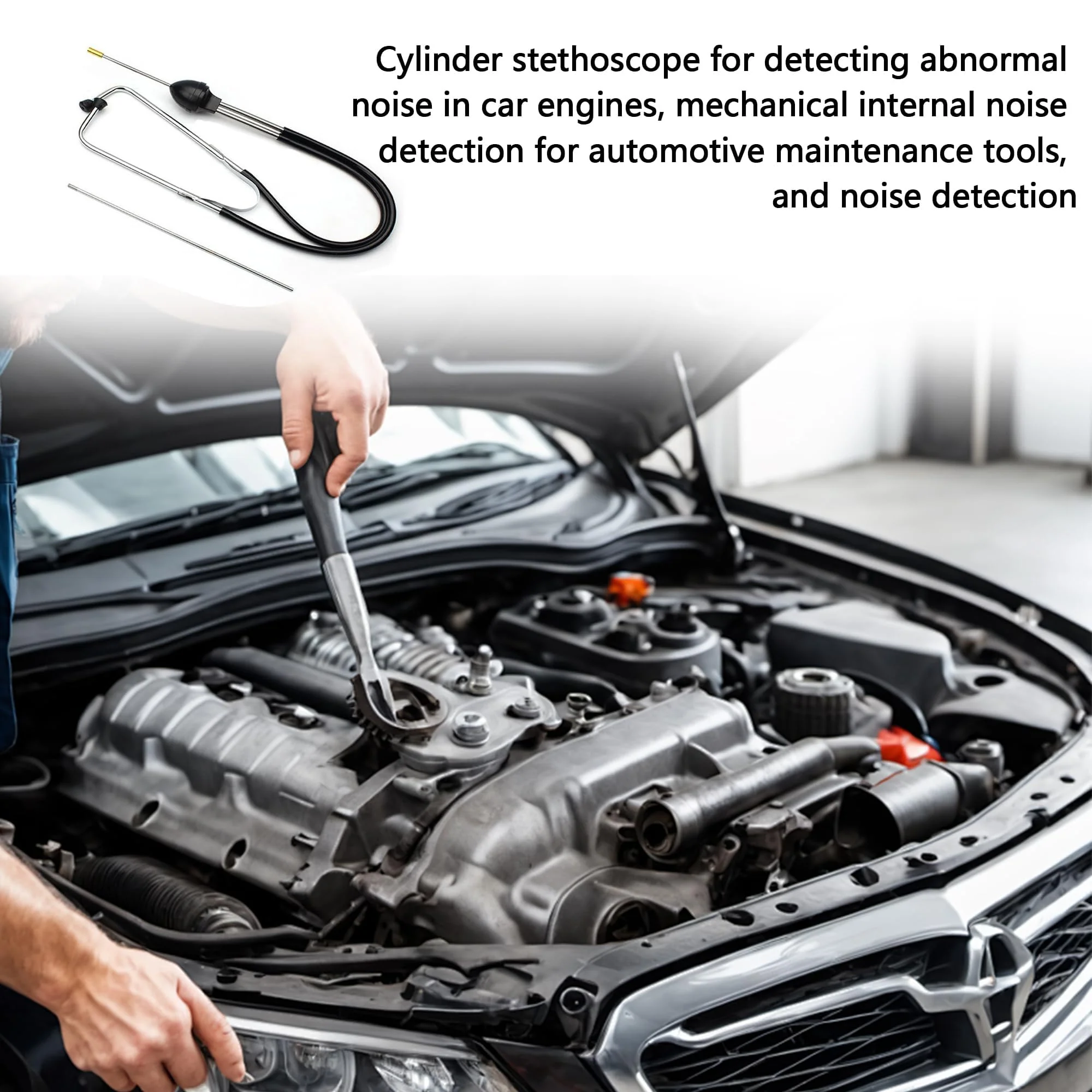 Xiciki Car Engine Stethoscopes, Car Tool, Special Tool Car, Machine Diagnostic Tester Tool, Car Mechanic Stethoscope, Car Engine Tester, Cylinder Diagnostic Tool - Image 7