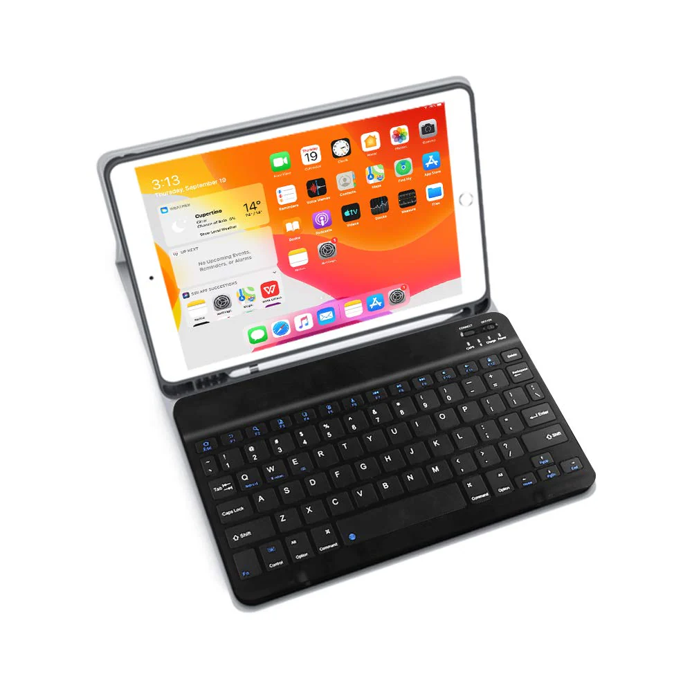 XIWMIX Ultra-Slim Wireless Bluetooth Keyboard - Universal Rechargeable Bluetooth Keyboard Compatible with iPad Pro/iPad Air/iPad 9.7/iPad 10.2/iPad Mini and Other iOS Android Windows Devices black - Image 2