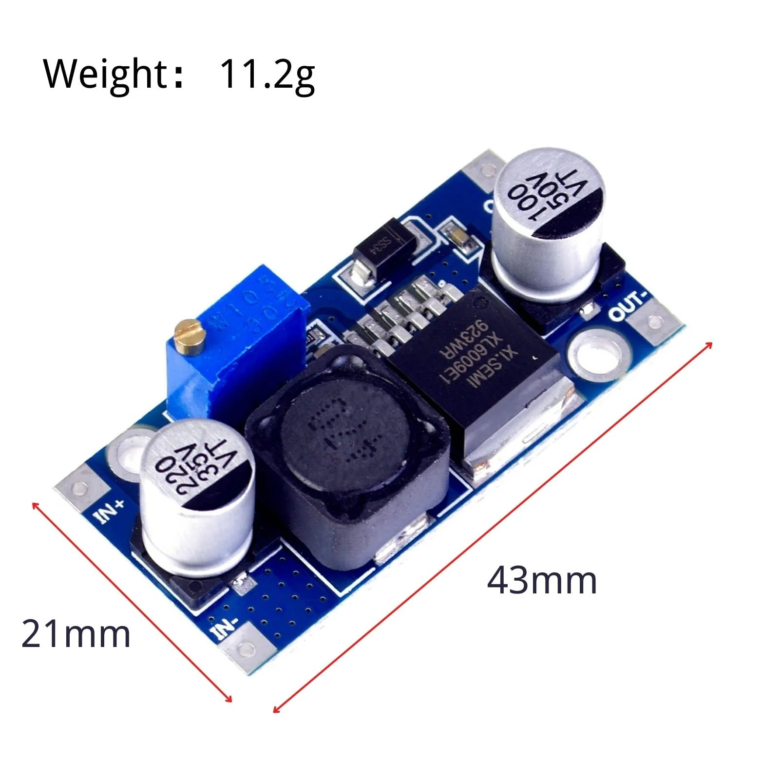 XL6009 DC-DC Buck Converter Module, 3~32V to 5~35V 4A Adjustable Step Up Voltage Regulator DC Converter Module for Arduino Raspberry DIY Projects Crafts - Image 6
