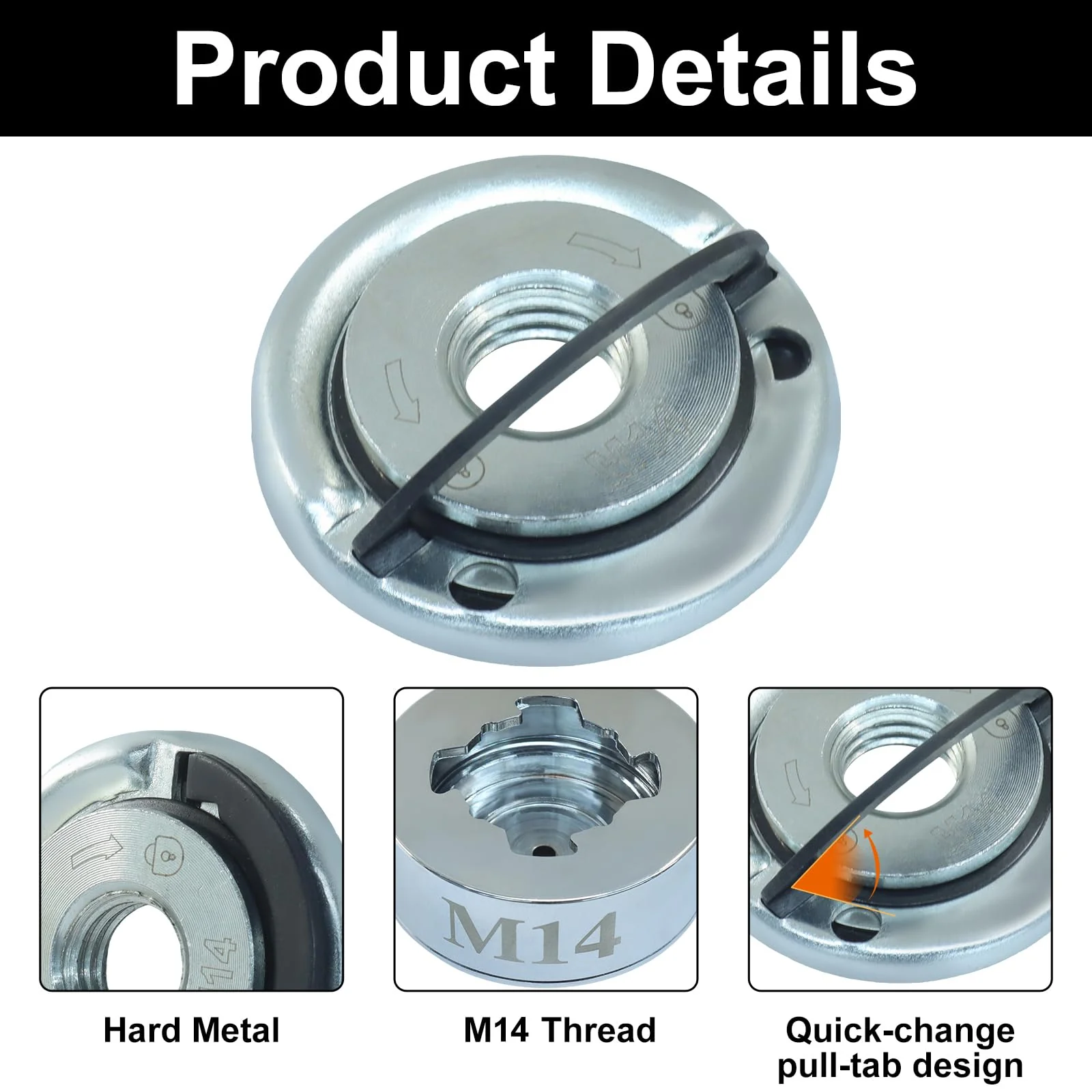 XLOCK Adapter to M14 Thread Adapter Kit with Grinder Quick Change Nut, Suitable for 22.23mm Arbor Saw Blades, XLOCK Angle Grinders - Image 4