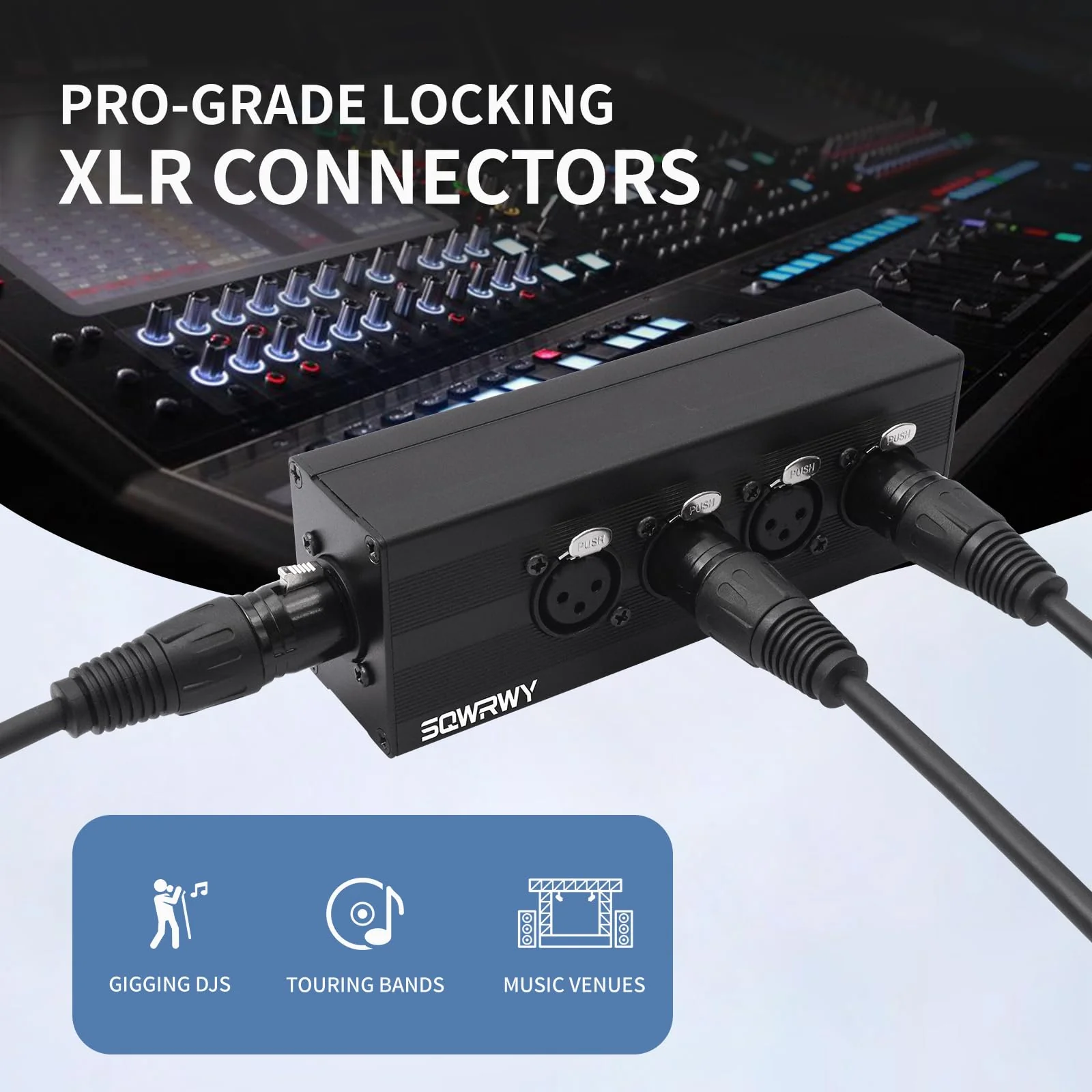 XLR 1 Male to 4 Female Audio Adapter, XLR Splitter Box 1-in 4-Out, 3-Pin Line Output Converter for Professional Use, Secure Locking Connectors, Lossless Audio Transmission for Studio & Live - Image 5