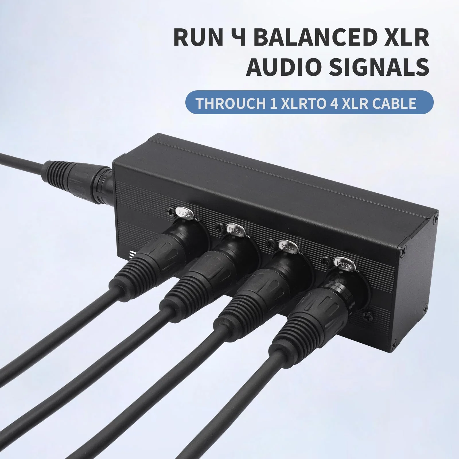 XLR 1 Male to 4 Female Audio Adapter, XLR Splitter Box 1-in 4-Out, 3-Pin Line Output Converter for Professional Use, Secure Locking Connectors, Lossless Audio Transmission for Studio & Live - Image 6