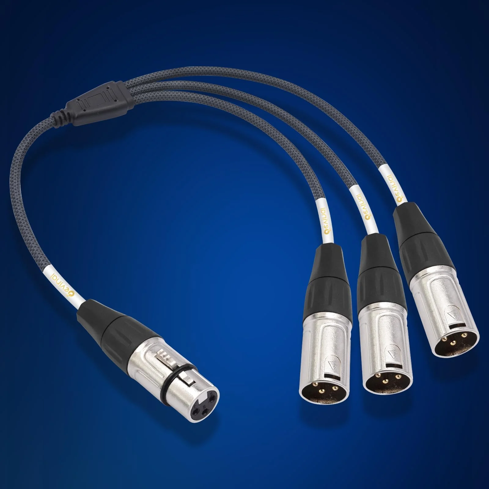 XLR 3 Way Splitter Cable, Devianl 1 Female to 3 Male XLR Split, Balanced Microphone 1 to 3 Cord Adapter Combiner, 2 FT 2FT/ 1 Pack (1 to 3) - Image 8
