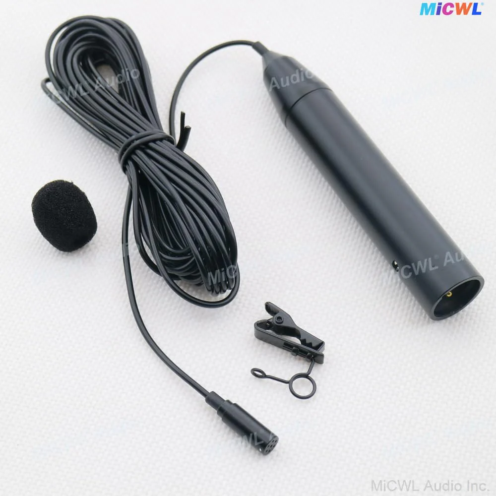 XLR 48V Phantom Power 3Pin Lavalier Microphone Tie Clip 5m Wire Lapel Microfone - Image 4