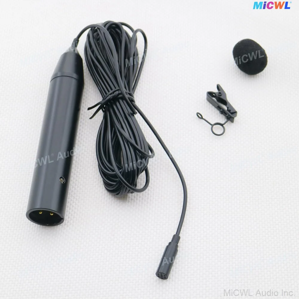 XLR 48V Phantom Power 3Pin Lavalier Microphone Tie Clip 5m Wire Lapel Microfone - Image 6