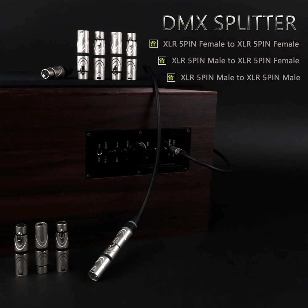 XLR Adapter, 5 Pin Female to 5 Pin Female Connector for DMX Audio Mixer Mic Extension - 2 Pack 5PIN XLR Female to 5PIN XLR Female(D1069) - Image 2