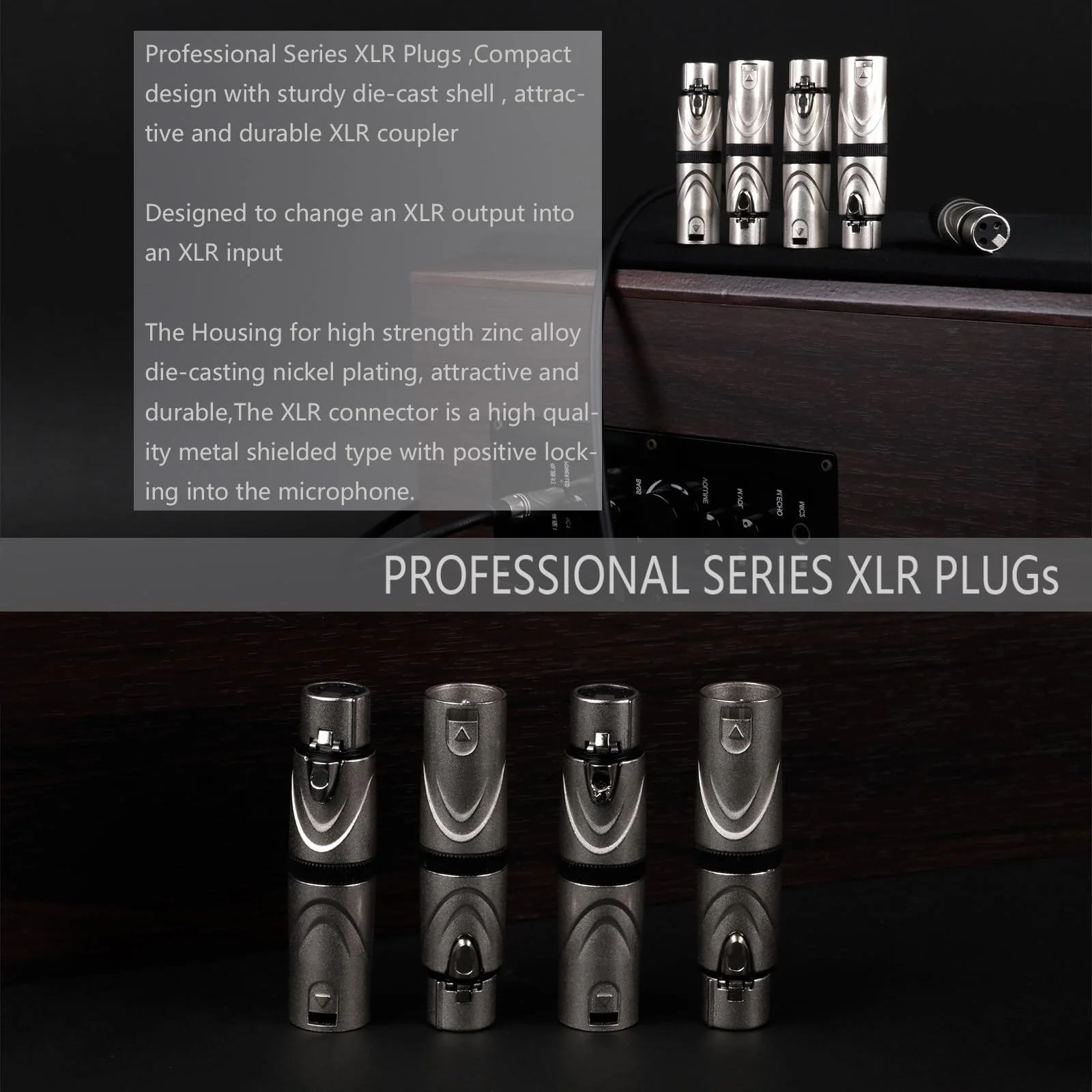 XLR Adapter, 5 Pin Female to 5 Pin Female Connector for DMX Audio Mixer Mic Extension - 2 Pack 5PIN XLR Female to 5PIN XLR Female(D1069) - Image 5