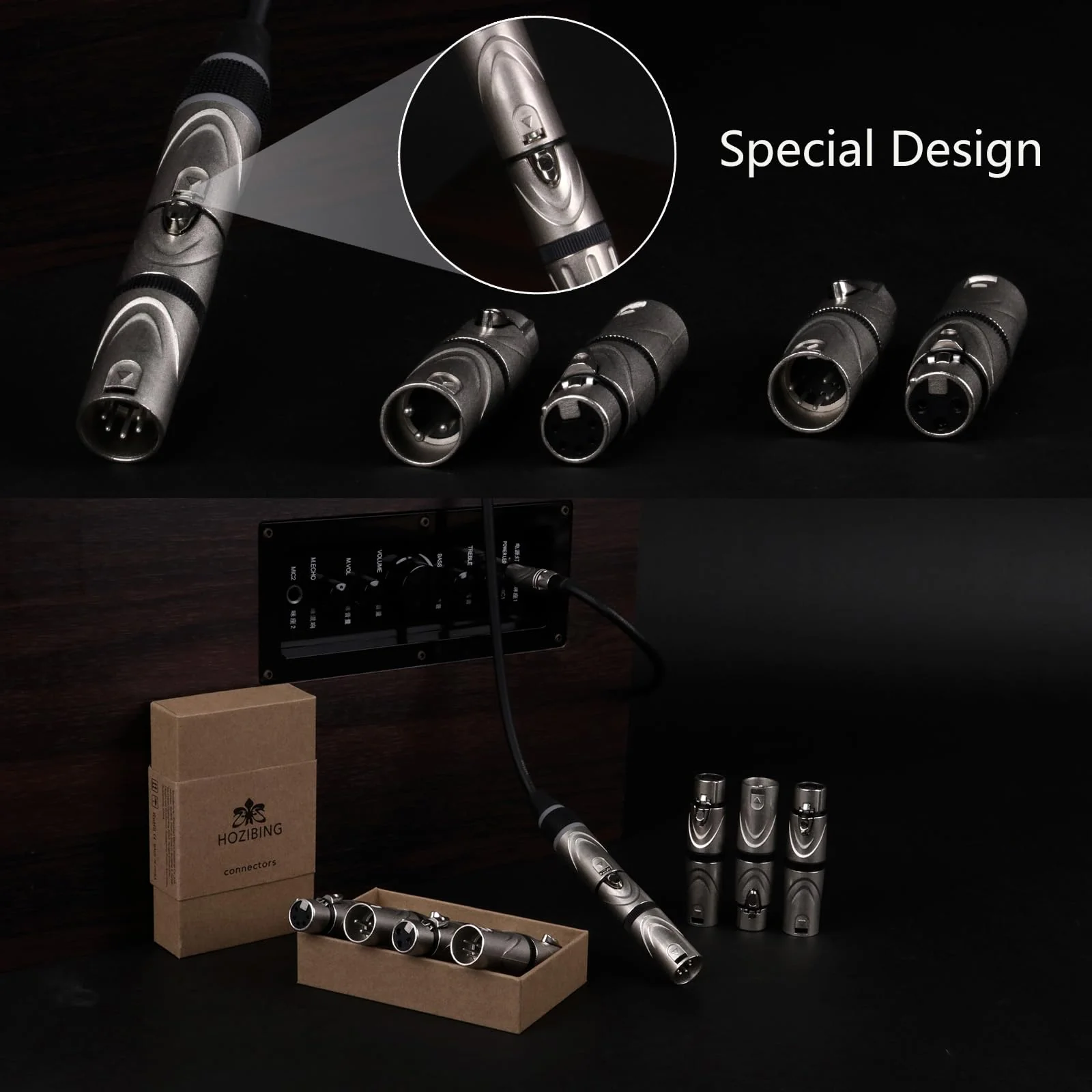 XLR Adapter, 5 Pin Female to 5 Pin Female Connector for DMX Audio Mixer Mic Extension - 2 Pack 5PIN XLR Female to 5PIN XLR Female(D1069) - Image 6