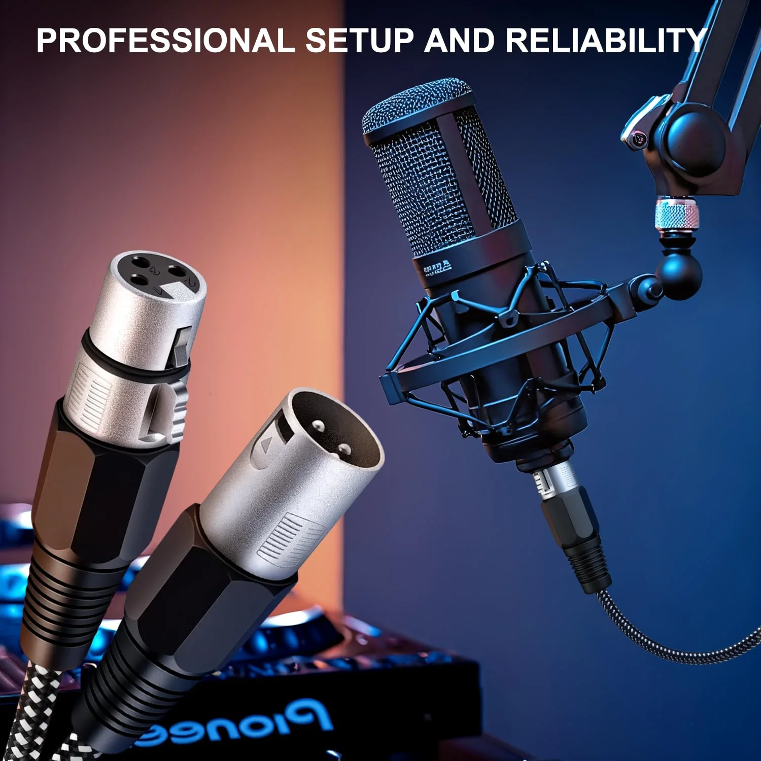 XLR Cable 6 FT/4 Pack, Microphone Cable 3 Pin Nylong Braided Balanced XLR Male to Female Heavy Duty Mic Patch Cords (Pure Copper Conductors) 6FT 4 - Image 6