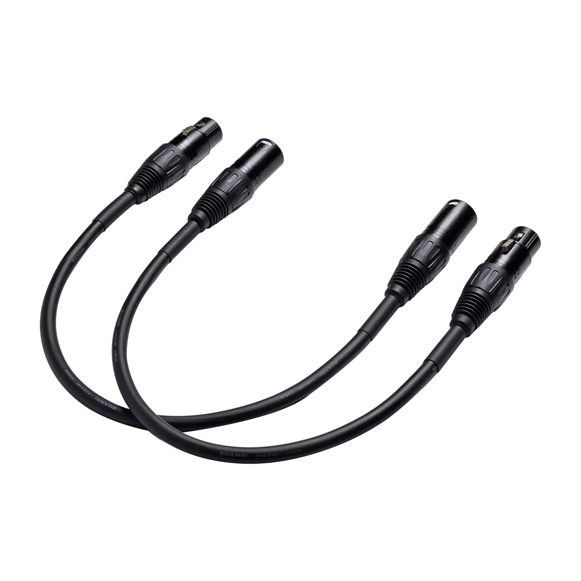 XLR Cable XLR Adapter Cable XLR to XLR Microphone Cable, 3-Pin Female to 3-pin Male Balanced Shielded XLR Cable (6in) 6in - Image 2