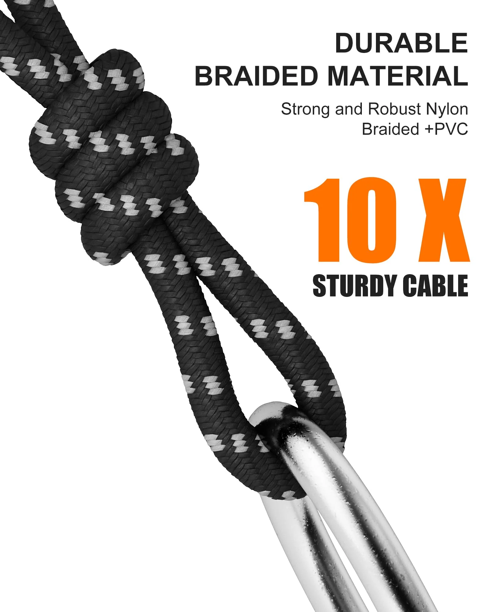 XLR Cables 25ft 2 Pack, Durable Nylon Braided XLR Microphone Cable, Mic Cable, Shielded and Fully Balanced OFC Male to Female Cord for Recording Mixer Amplifie Speaker Black White 25 Feet Black-White - Image 4
