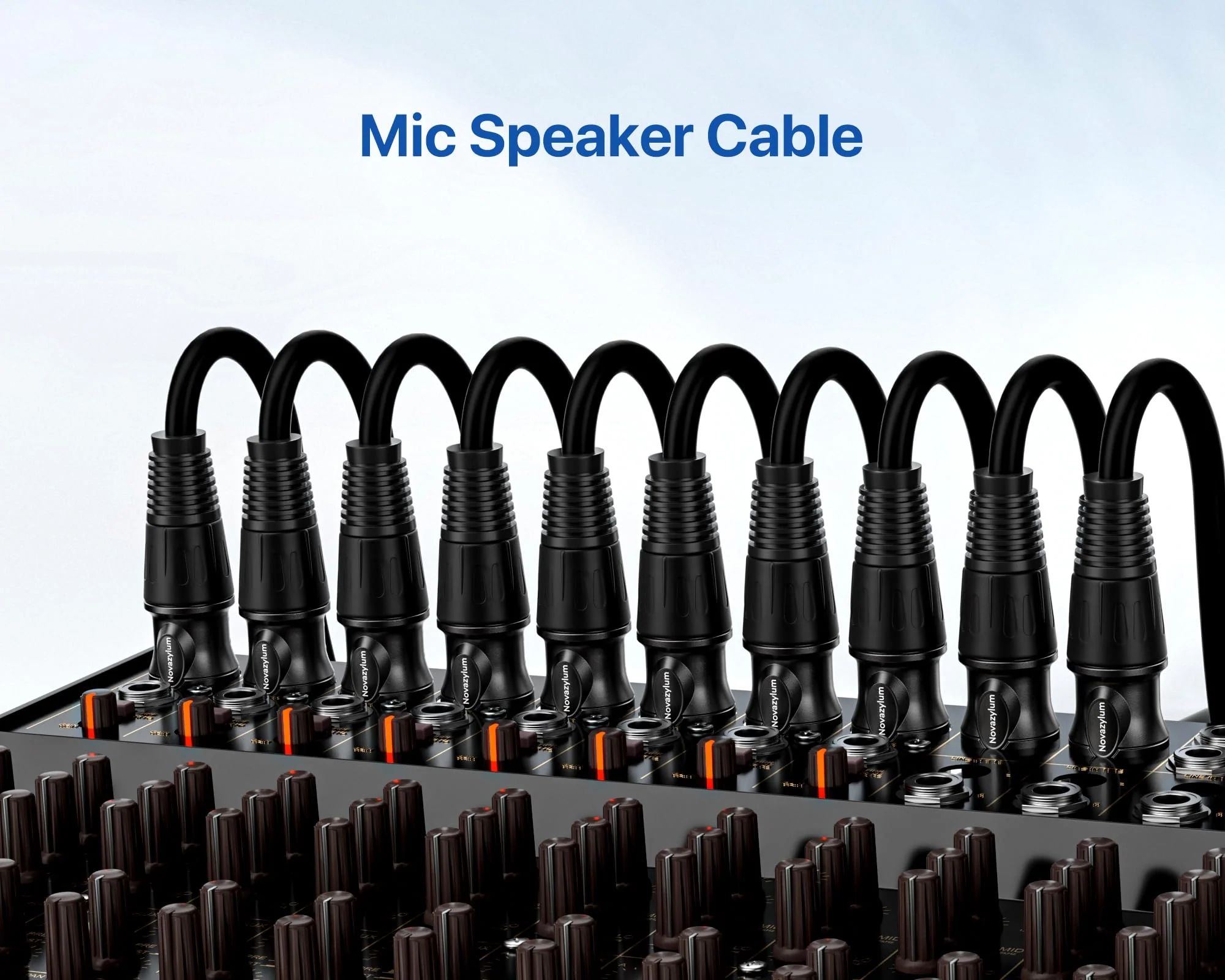 XLR Cables 3 Ft 10 Packs - Male to Female Microphone Cable with 3-Pin Balanced Shielded XLR Speaker Cables Mic Cable 3 Feet-10 Pack Black - Image 6