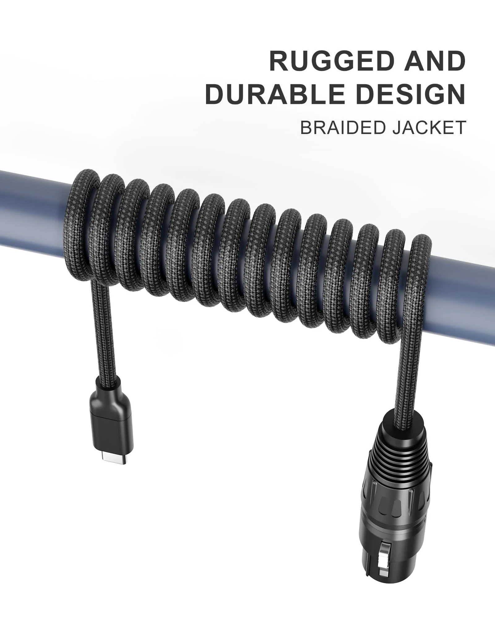 XLR Cables 6FT XLR to USB C Cable,USB C Male to XLR Female 3-Pin Connector Adapter Microphones Audio Cable for Microphone Recording,Connects to Smartphones and Tablets - Image 3