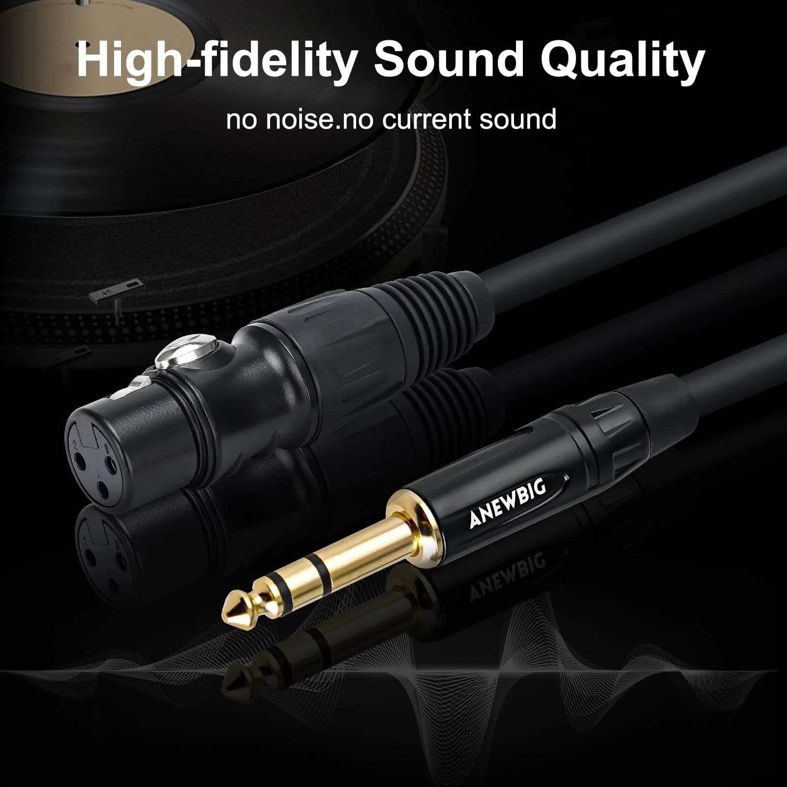XLR Female to 1/4 TRS Cable, Quarter Inch to XLR Microphone Cable, 6.35mm Balanced Stereo Mic Cord 3.3ft 3.3 Feet - Image 6