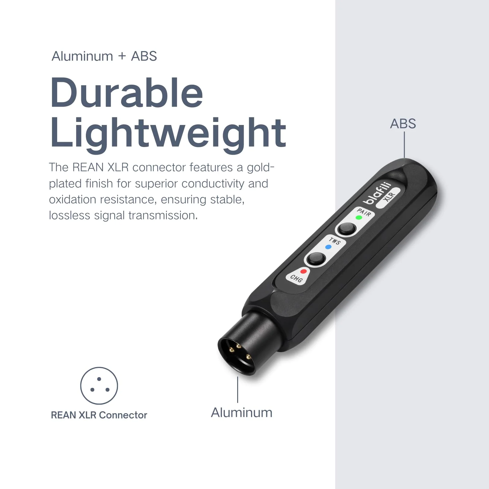 XLR Portable Bluetooth v5.1 Music Receiver, aptX HD aptX Low Latency AAC SBC TWS, Rechargeable Battery 10hrs Long Playtime, USB-C DAC for Mixing Console Desk, Audio Mixer, PA DJ System - Image 3