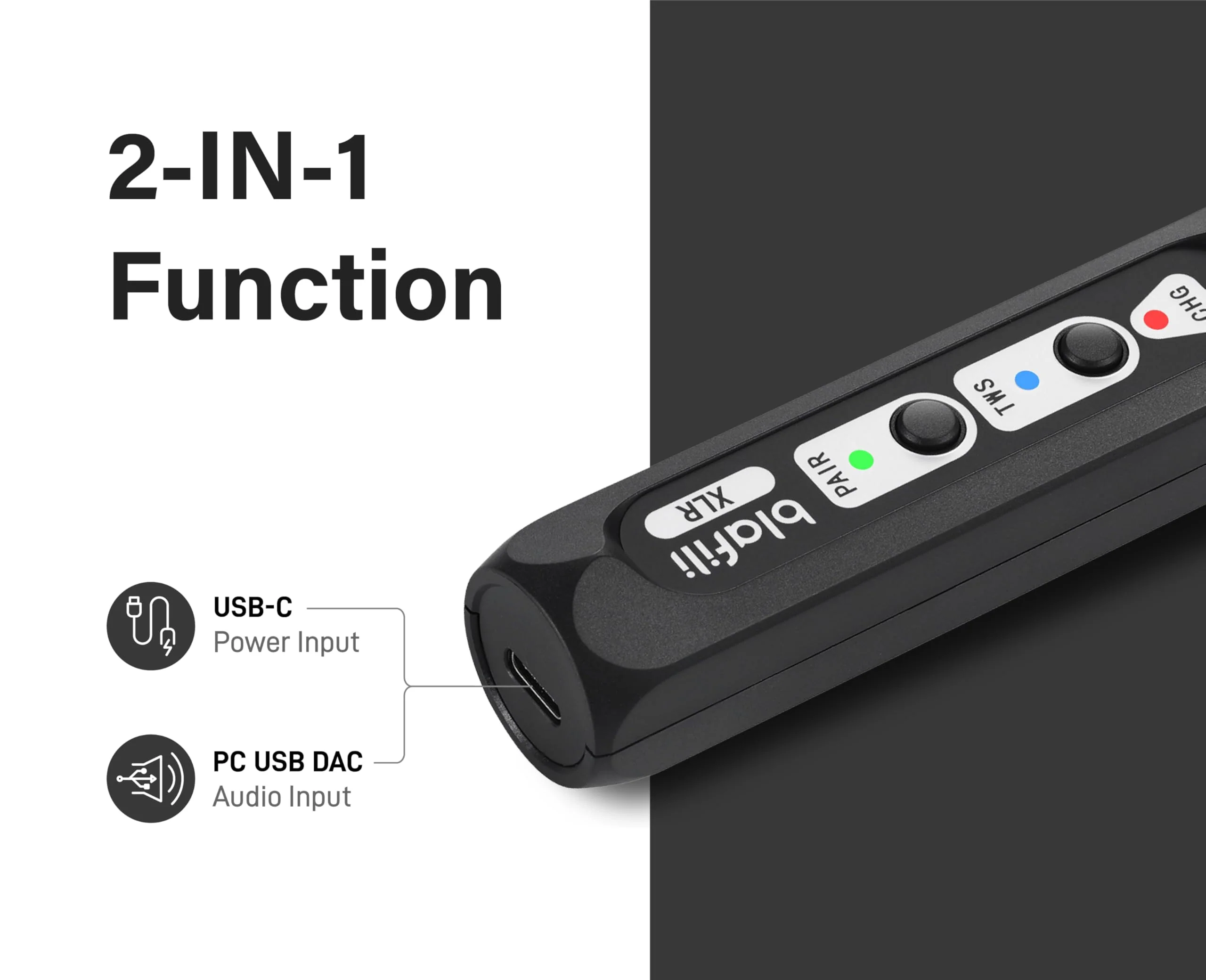 XLR Portable Bluetooth v5.1 Music Receiver, aptX HD aptX Low Latency AAC SBC TWS, Rechargeable Battery 10hrs Long Playtime, USB-C DAC for Mixing Console Desk, Audio Mixer, PA DJ System - Image 6