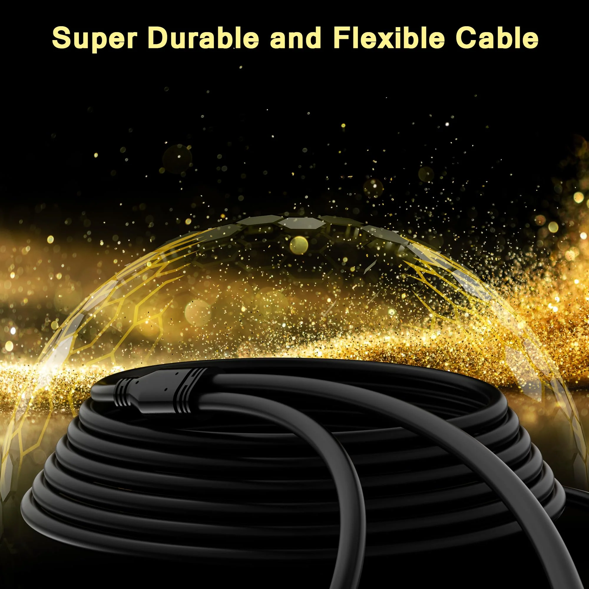 XLR Splitter Y-XLR Cable 100 FT, Gold-Plated 3-Pin XLR Male to Dual XLR Female Patch Y Cable, Bi-Directional Balanced Microphone Adapter Cord, Long 1 XLR to 2 XLR Cable, Oxygen-Free Copper 100FT - Image 4