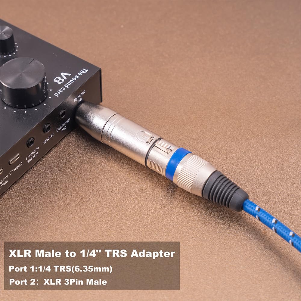 XLR to 1/4 Adapter XLR Female to 1/4 XLR Adapter 6 Pack Zinc Alloy Stereo Mixer Microphone Audio Adapter Connector 6.35mm Female XLR to 1/4 and Male to XLR Female Adapter - Image 5