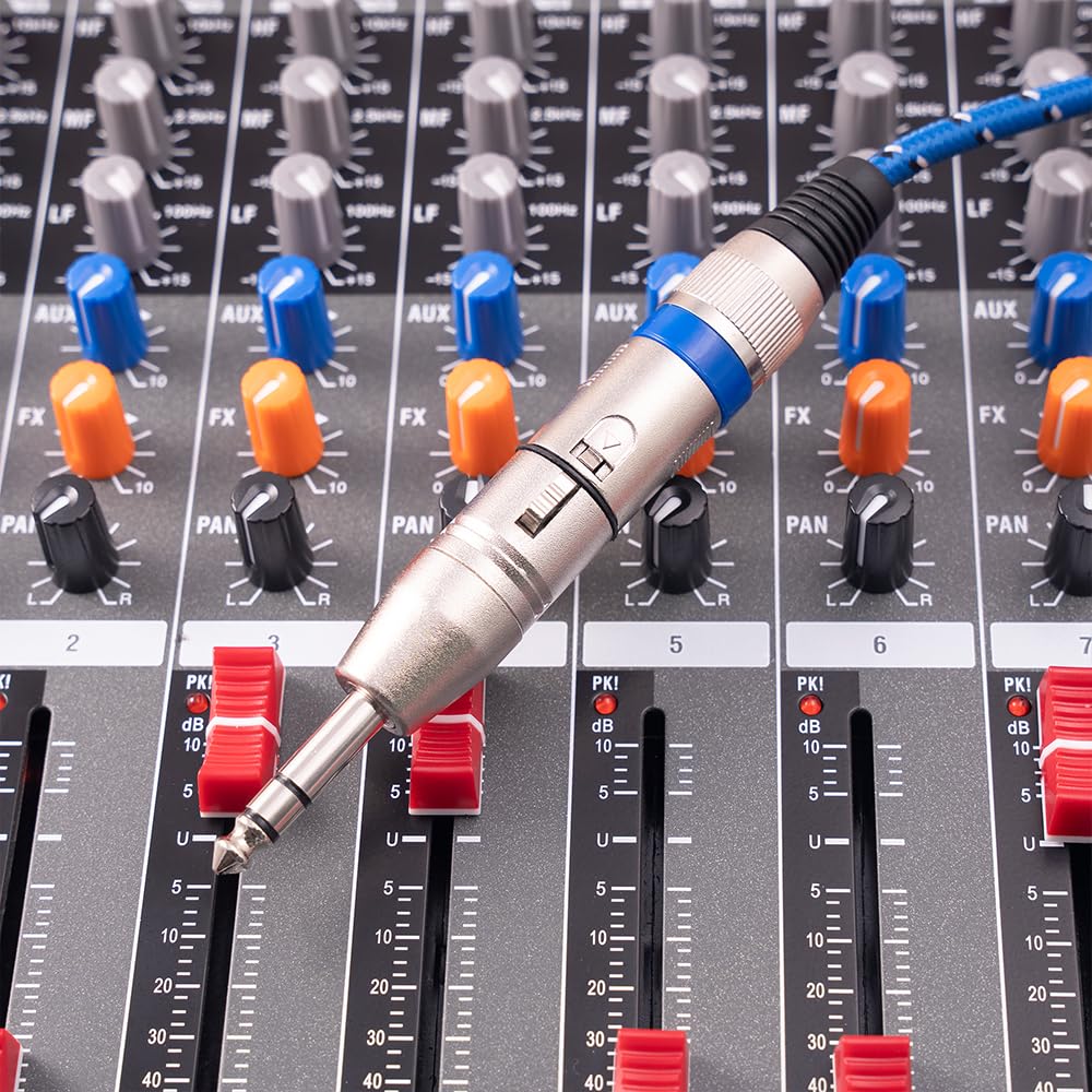 XLR to 1/4 Adapter XLR Female to 1/4 XLR Adapter 6 Pack Zinc Alloy Stereo Mixer Microphone Audio Adapter Connector 6.35mm Female XLR to 1/4 and Male to XLR Female Adapter - Image 6