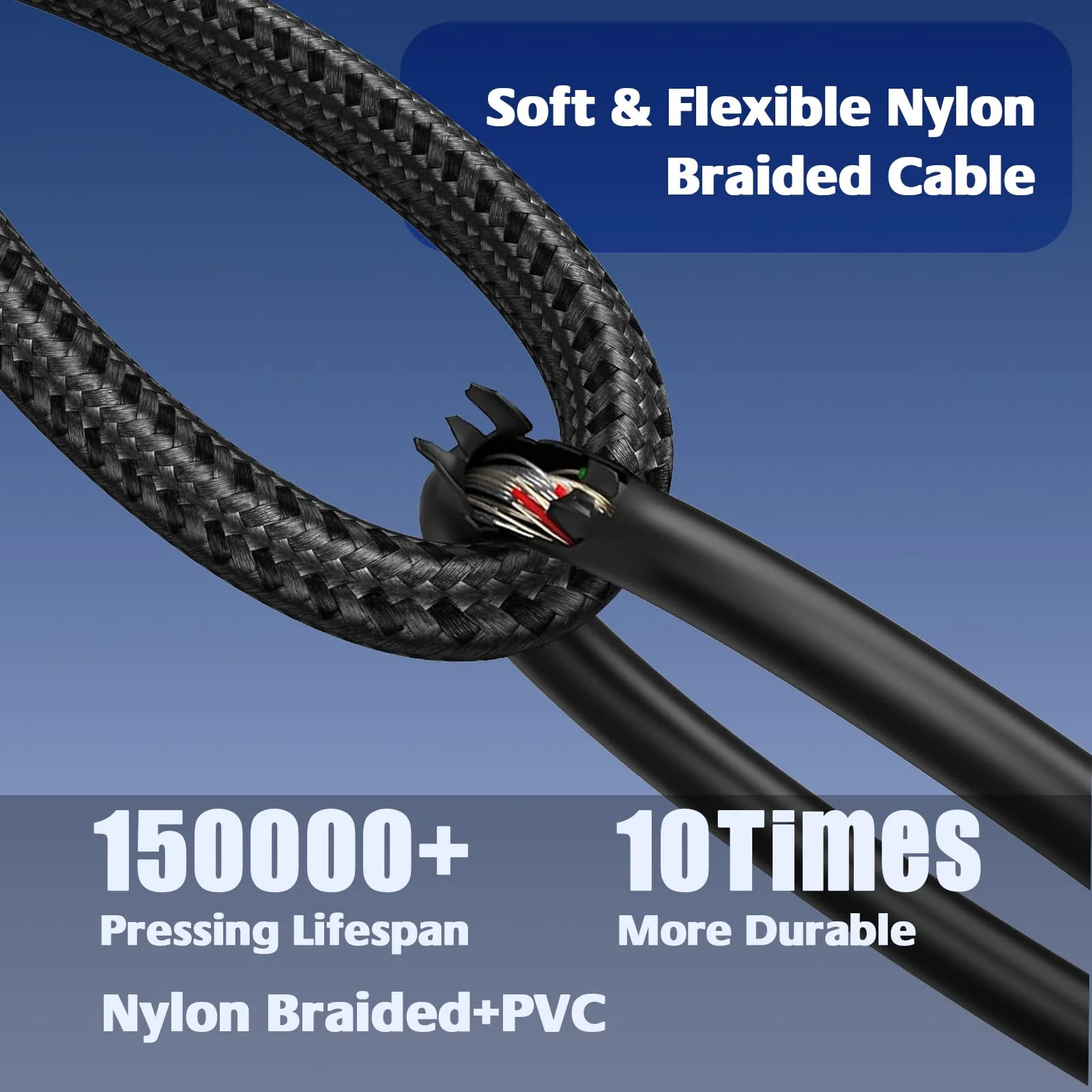 XLR to 1/4, TRS to 6.35mm 15ft 2Packs Gold-Plated Connectors Nylon Braided, Quarter Inch to XLR Female Cable for Speakers, Mixers, Amplifiers XLR Female 15ft 2pack XLR Female to 1/4 Cable - Image 5