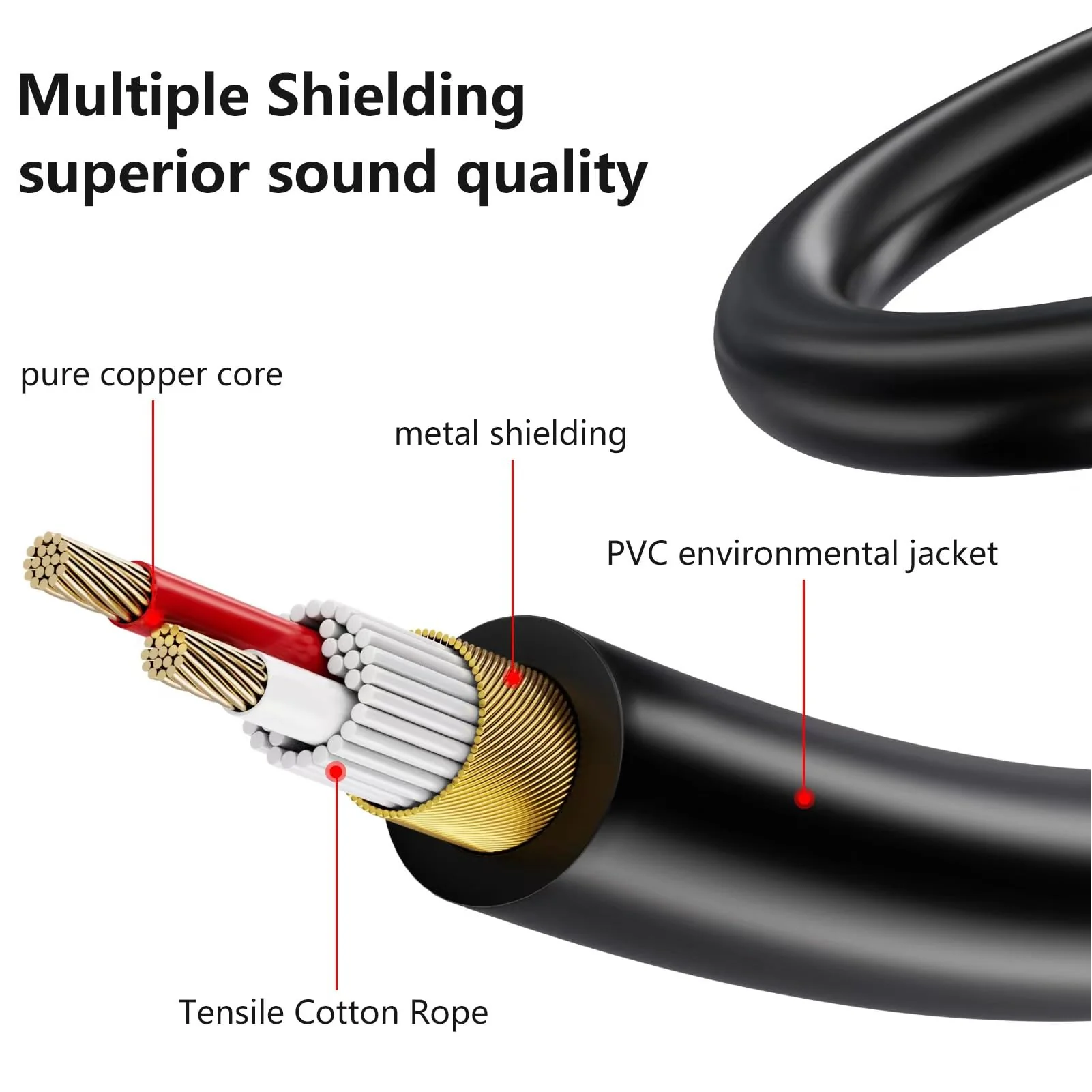 XLR to 6.35mm (1/4 Inch) TRS Cable Female to Male (1/4 to XLR Cable, XLR to 1/4 Cable, XLR to TRS Cable) ﻿ (2, 3Feet) 2 - Image 2