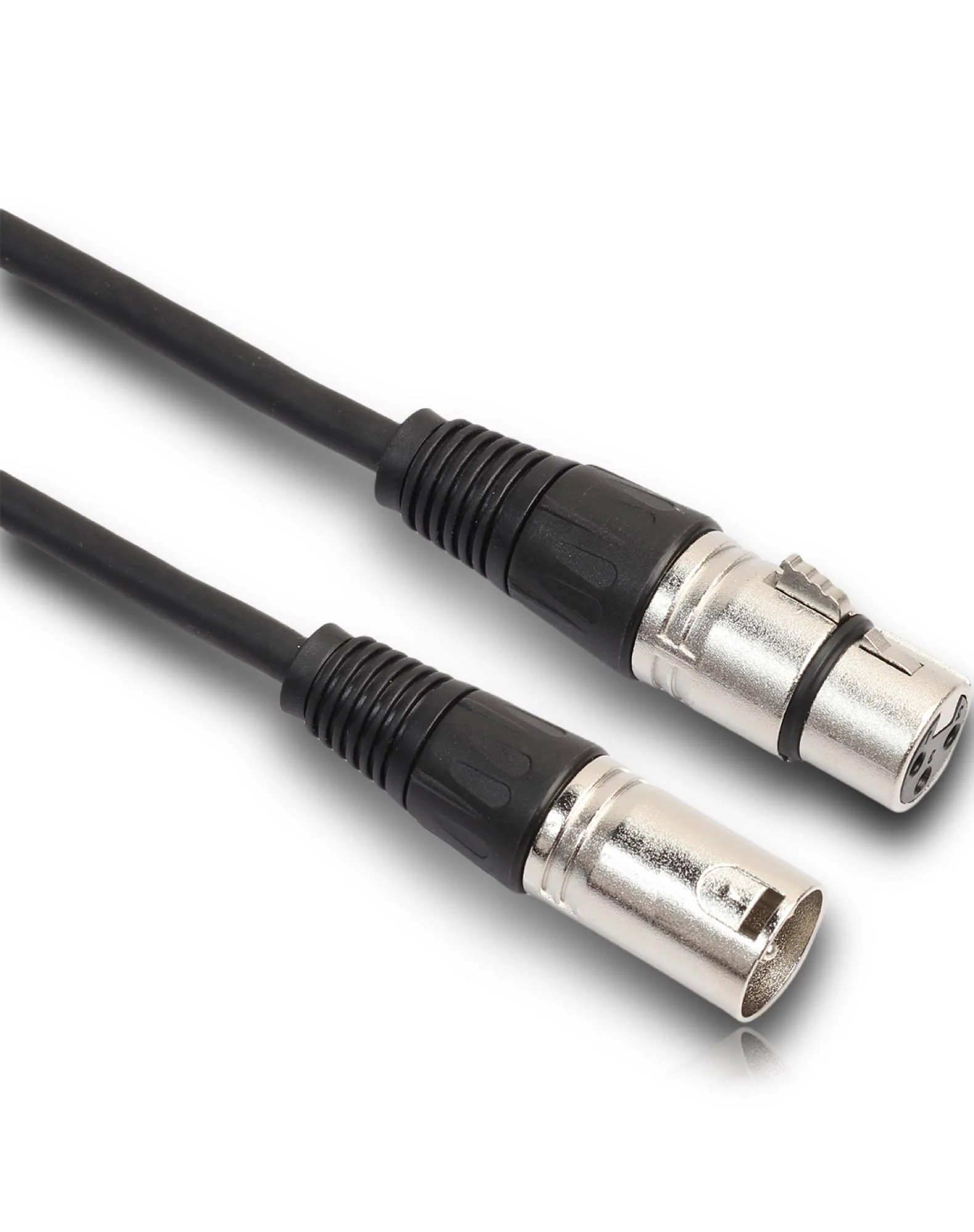 XLR to XLR Cable, XLR Microphone Cable, XLR Male to Female Cord for Microphone, Speaker or PA System, Zinc Alloy Head, 6 feet, Black - Image 4