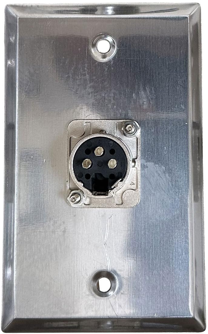 XLR Wall Plate, 3-Pin, Stainless Steel (Single Port XLR Male – 2 Pack) Single Port XLR Male - Image 3