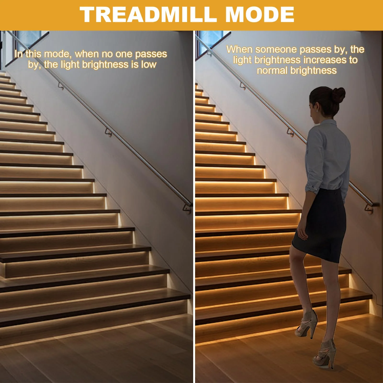 XLSBZ LED Stair Lighting Controller with Motion Sensor, 5 Modes, 32 Levels, Stair Light Control, LED Stair Light Controller - Image 7