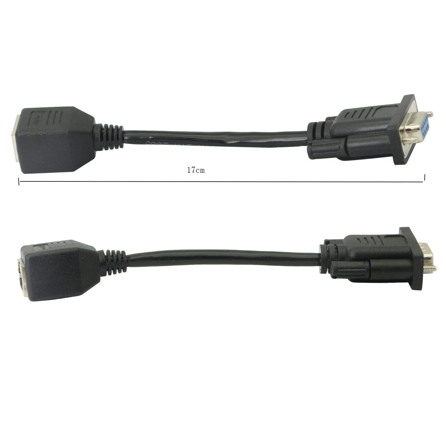 XMSJSIY DB9 RS232 to RJ45 Extender, DB9 9-Pin Serial Port Female&Male to RJ45 CAT5 CAT6 Ethernet LAN Extend Adapter Cable-2pcs (2-Cable) 2-Cable - Image 3
