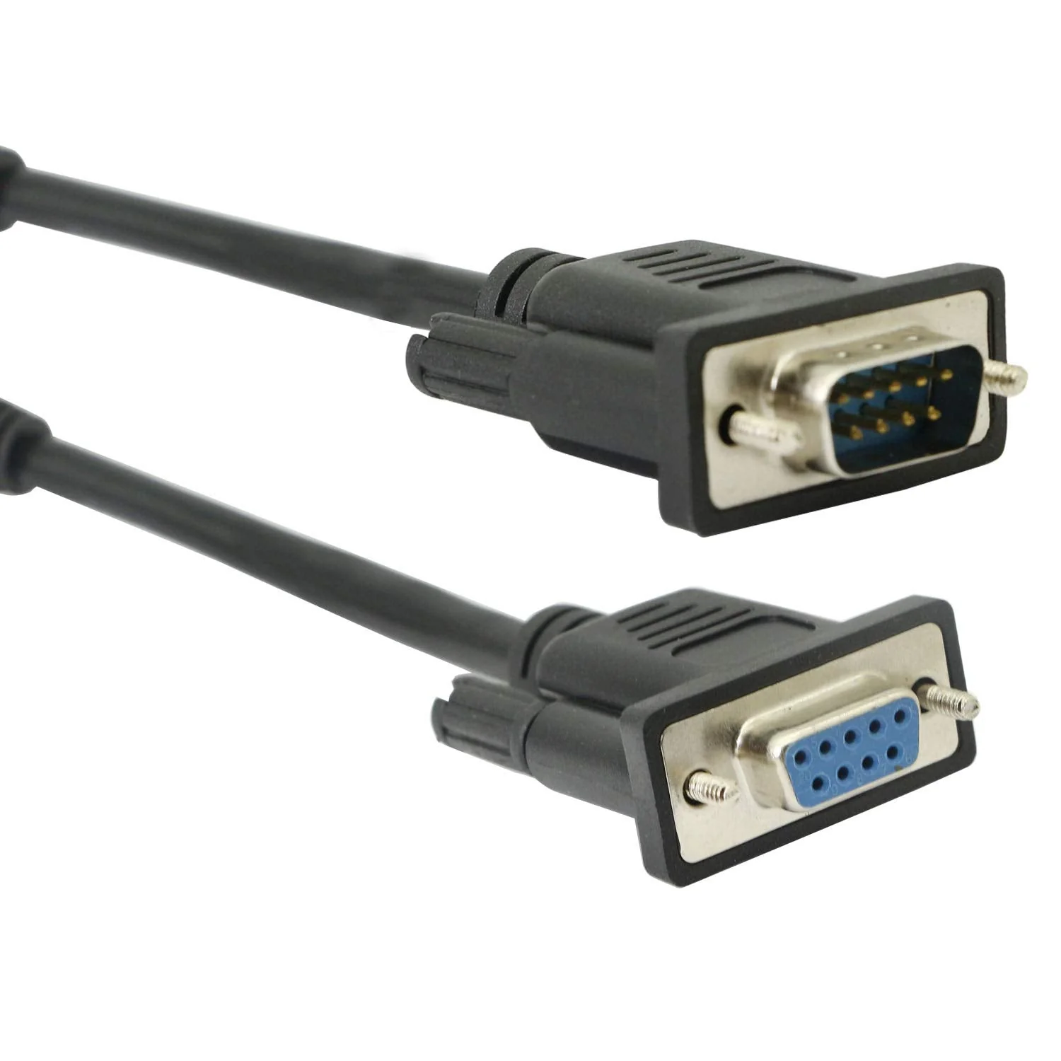 XMSJSIY DB9 RS232 to RJ45 Extender, DB9 9-Pin Serial Port Female&Male to RJ45 CAT5 CAT6 Ethernet LAN Extend Adapter Cable-2pcs (2-Cable) 2-Cable - Image 4