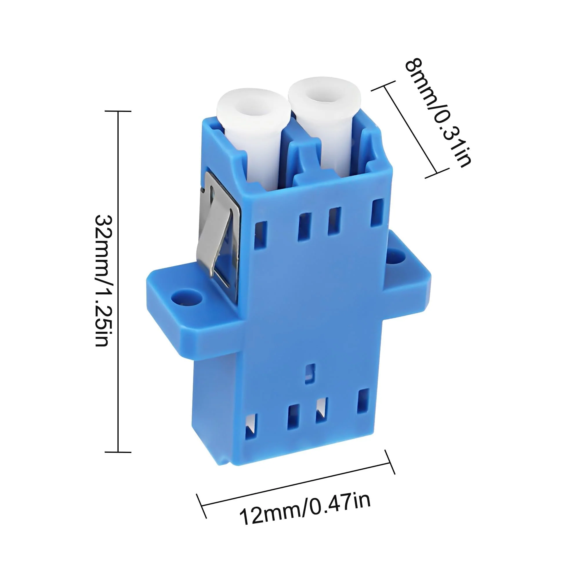 XMSJSIY LC-LC Fibre Optic Connector Coupler LC Female to LC Female Adapter Duplex LC/UPC Coupler Fibre Optic Connector Extend for Network Internet - 10 Pieces - Image 2