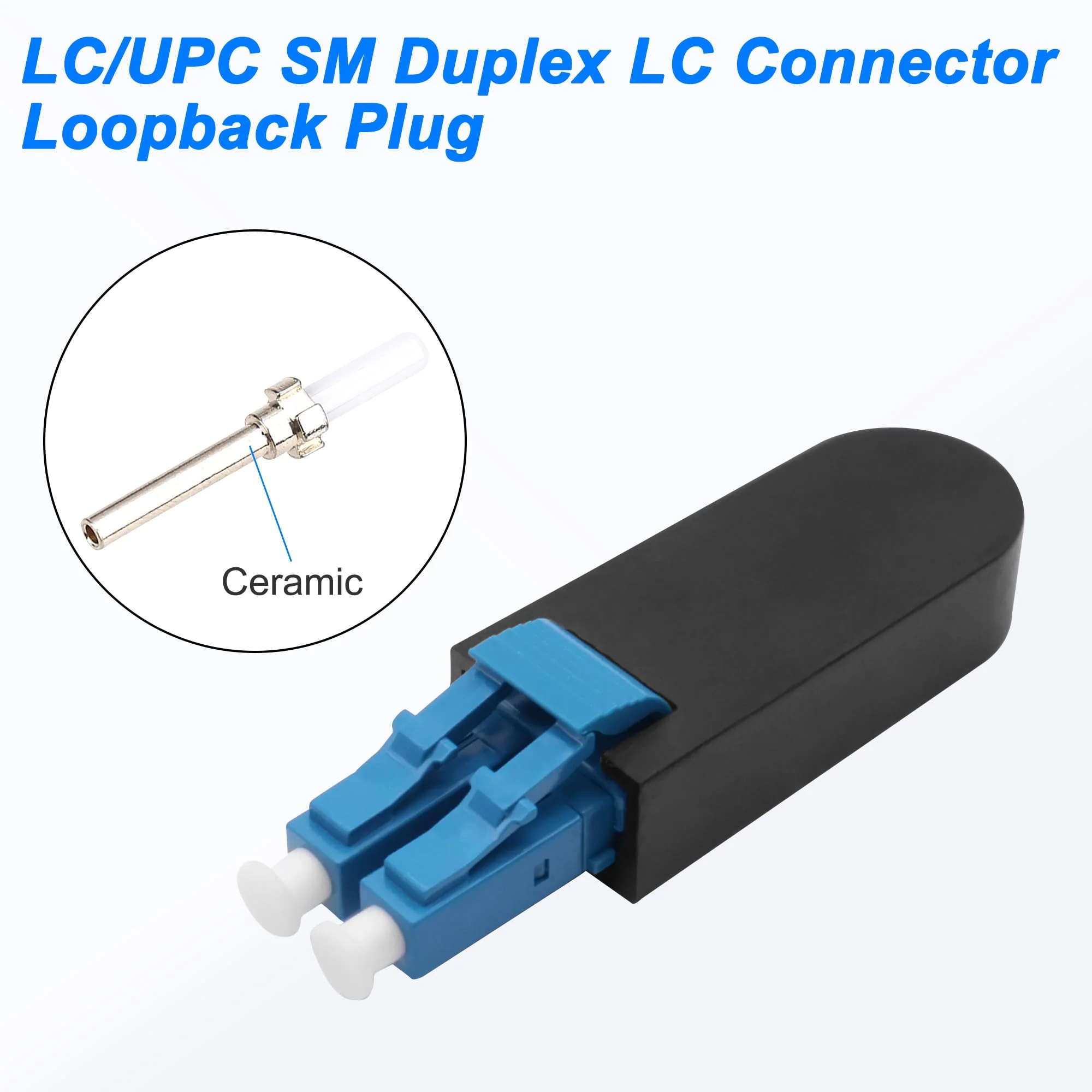 XMSJSIY LC/UPC Fibre Optic Tester Loopback Connector Duplex Singlemode LC 9/125 Tester Connector Standard LWL Circuitors Signal Test LC Adapter for Test Application - 2 Pieces - Image 5