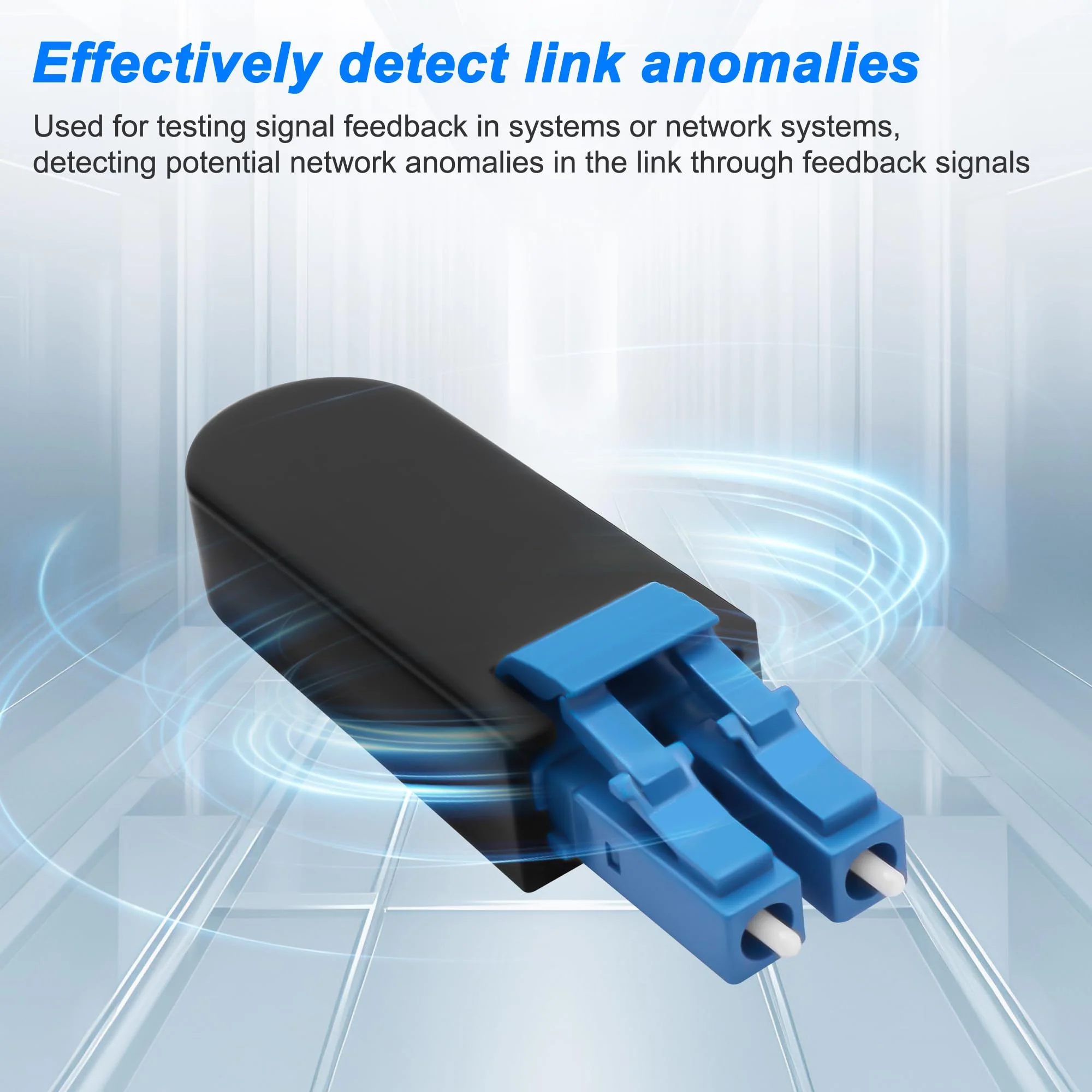 XMSJSIY LC/UPC Fibre Optic Tester Loopback Connector Duplex Singlemode LC 9/125 Tester Connector Standard LWL Circuitors Signal Test LC Adapter for Test Application - 2 Pieces - Image 6