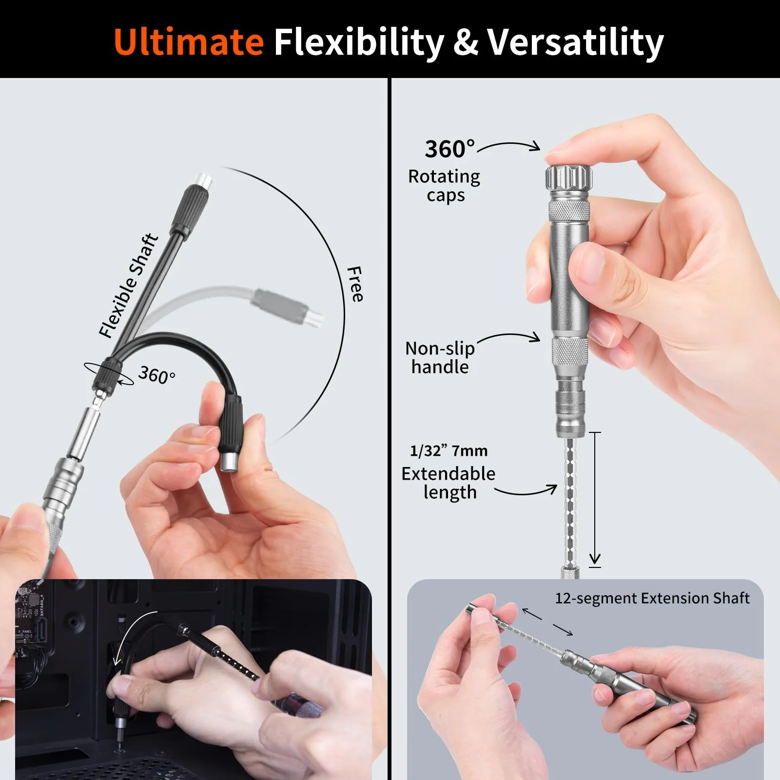 XOOL 132 in 1 Precision Screwdriver Set with Magnetic Driver Kit Professional Electronics Repair Tool Kit for Computer, PC, Mac-Book, Laptop, Tablet, iPhone, Xbox, Game Console - Image 5