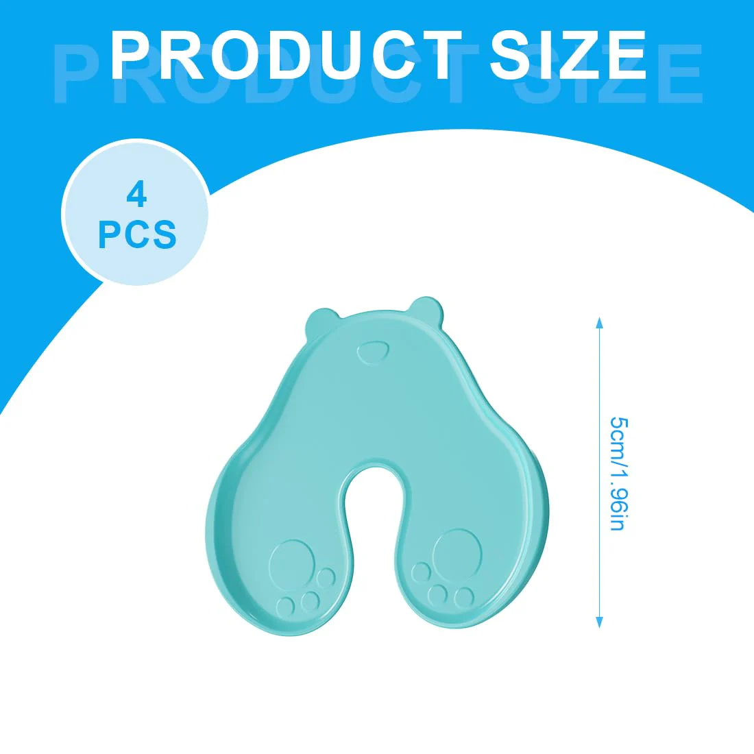 XPEX Pack of 4 Shot Blockers for Injections for Children, 5 x 7 cm Shot Helper Wound Blocker, Reusable Plastic Shot Pain Reducer, Shooting Aid Blocks Minimise Wounds (Green) - Image 2