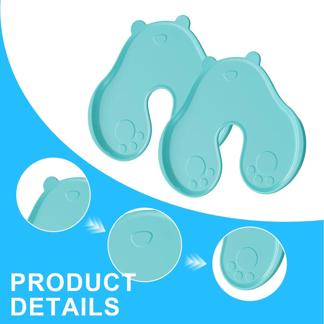 XPEX Pack of 4 Shot Blockers for Injections for Children, 5 x 7 cm Shot Helper Wound Blocker, Reusable Plastic Shot Pain Reducer, Shooting Aid Blocks Minimise Wounds (Green) - Image 3