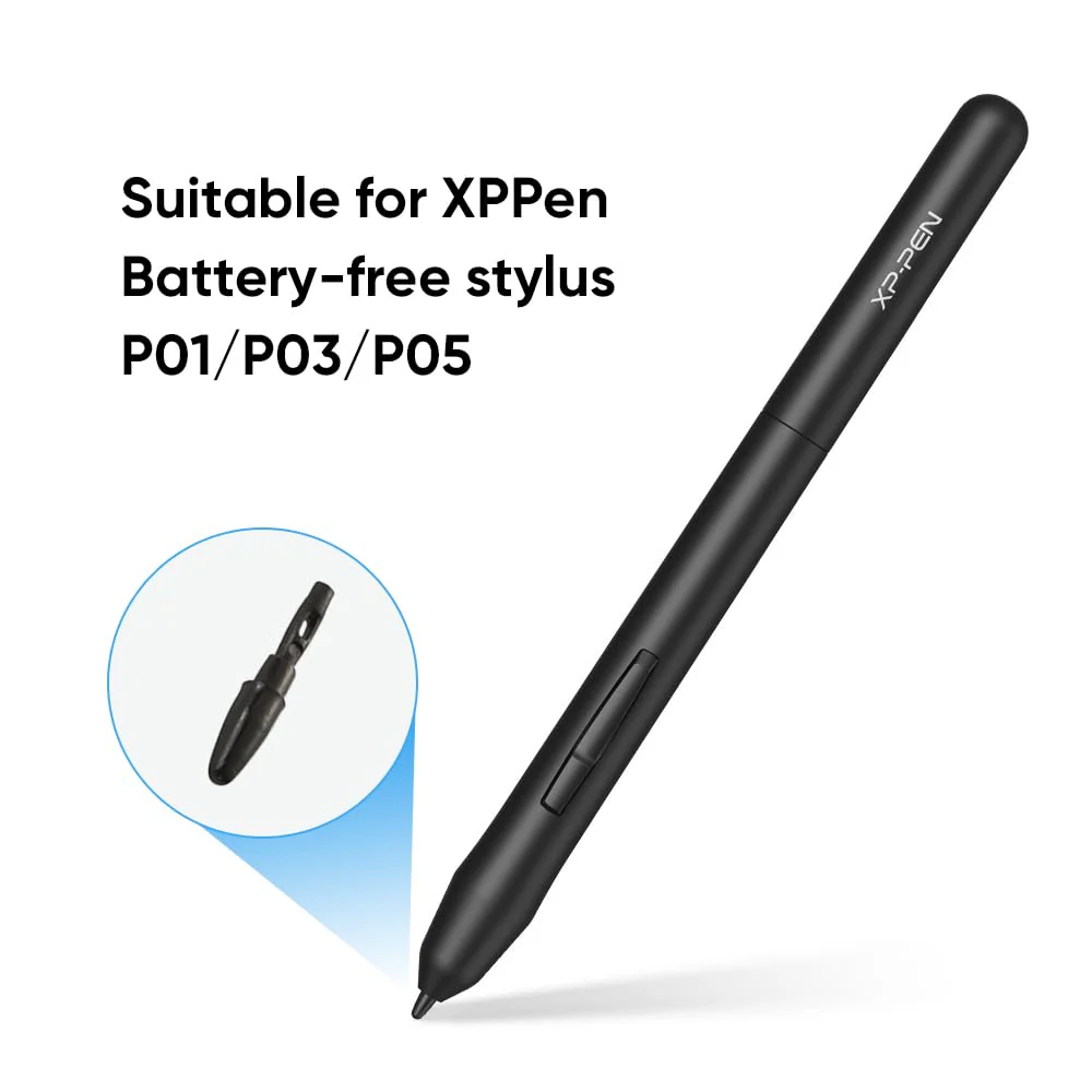 XPPen 20 Pack Replacement Nibs Compatible for Pen Stylus P01/P03/P05 Suitable for Drawing Tablet Star05 StarG640 G640S G640 OSU StarG430S Deco01 V2 Deco mini7W mini7 mini4 Deco Fun 20 packs - Image 2