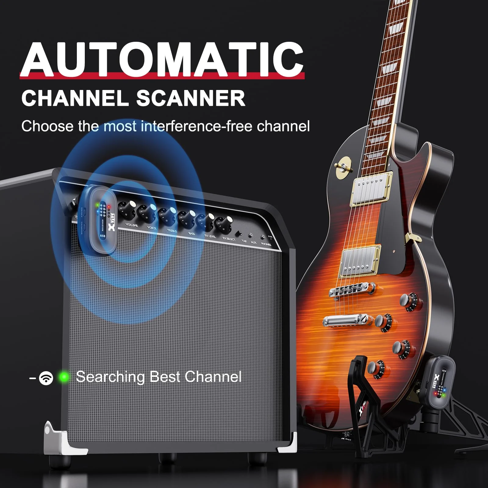 Xvive A58T Transmitter Only for A58/P58 Wireless Guitar System - Image 5