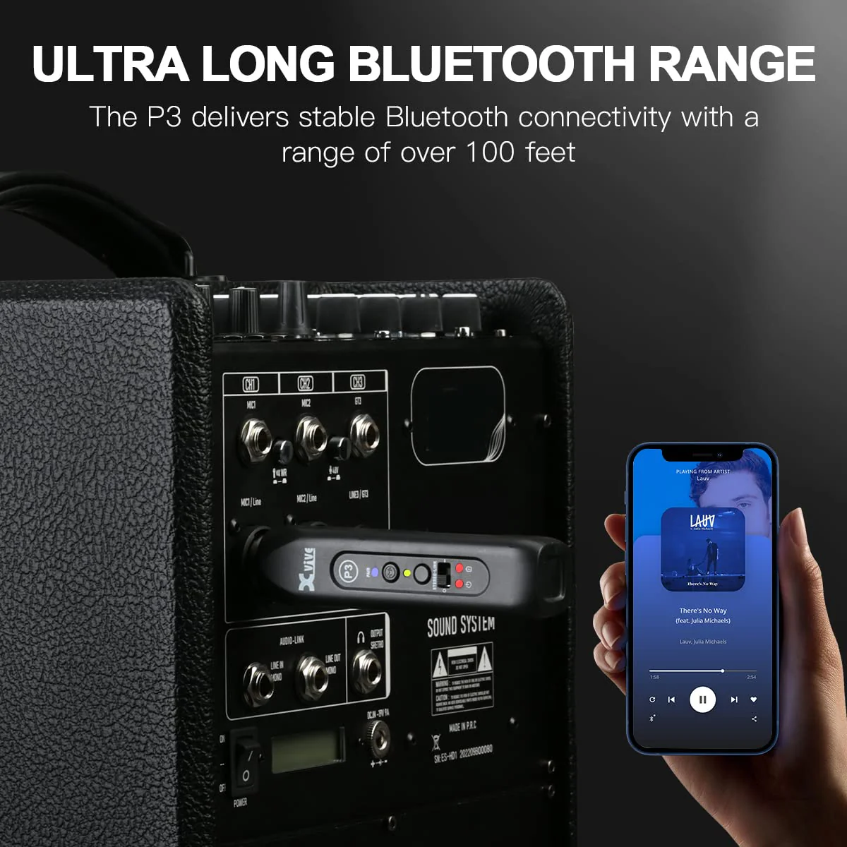 Xvive P3 Bluetooth XLR Receiver for Audio Mixer, Active PA, DJ Systems P3 Bluethooth Receiver - Image 3