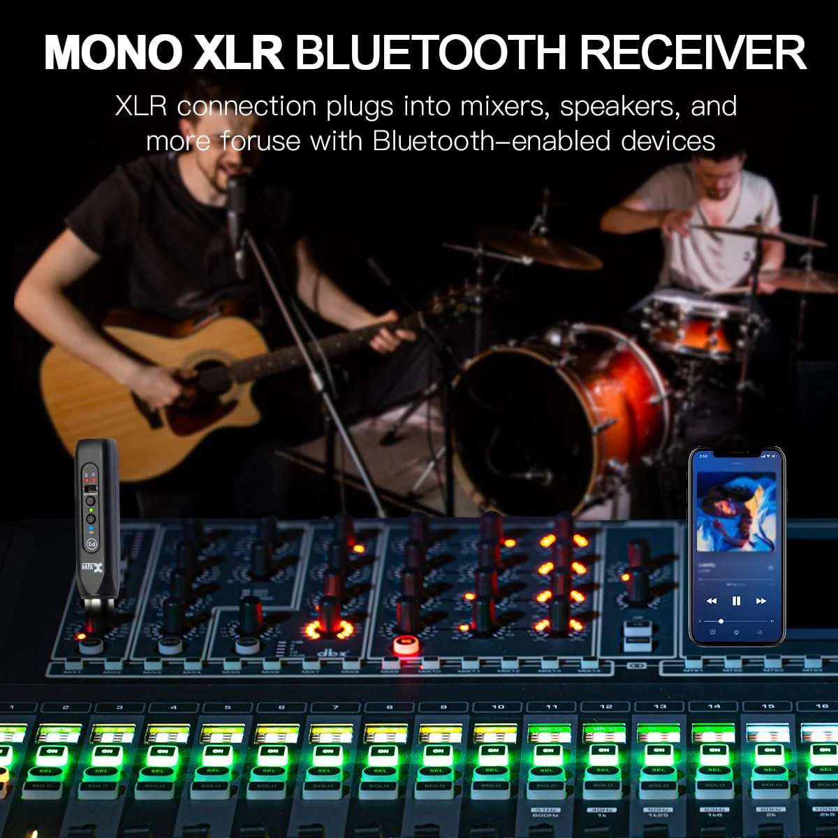 Xvive P3 Bluetooth XLR Receiver for Audio Mixer, Active PA, DJ Systems P3 Bluethooth Receiver - Image 4