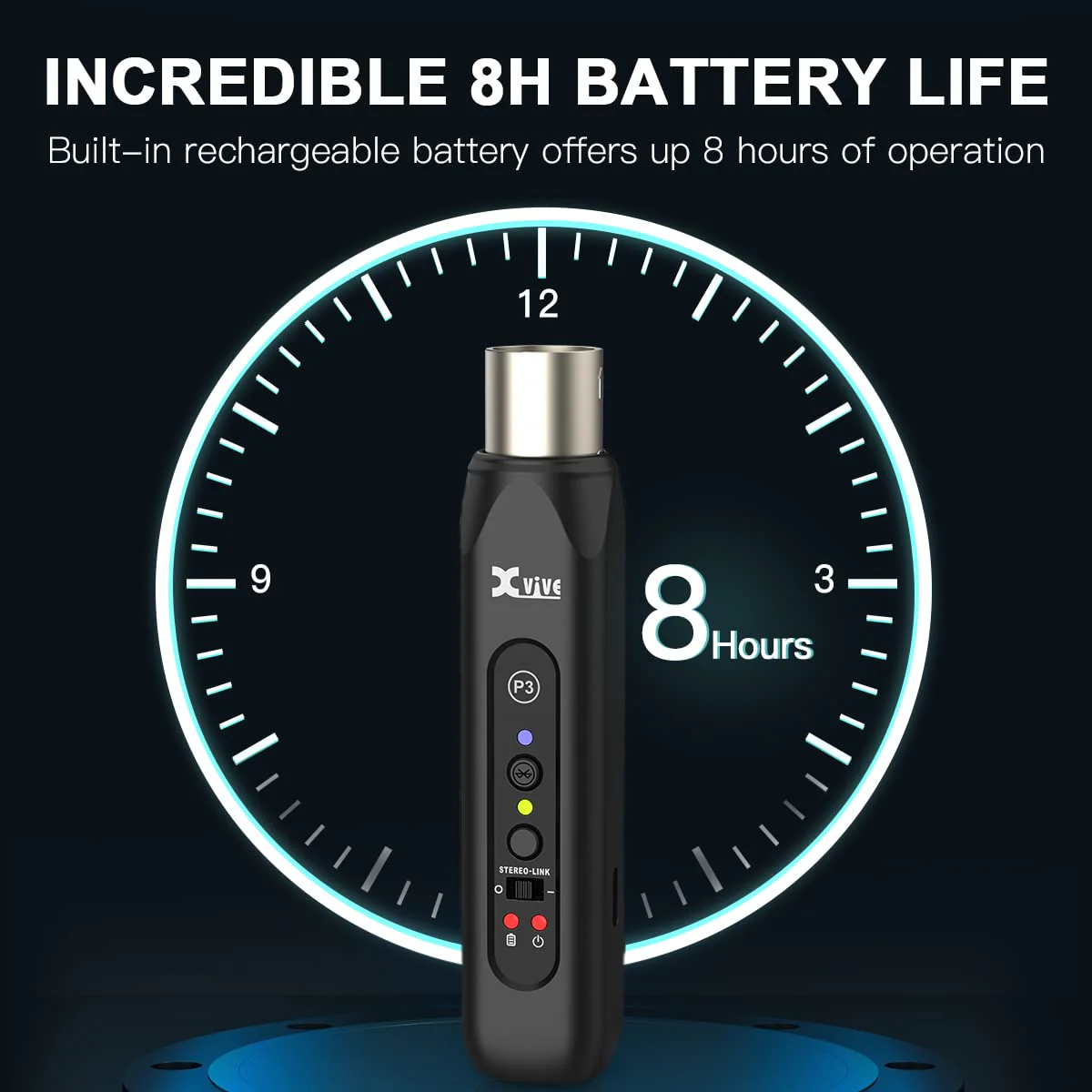 Xvive P3 Bluetooth XLR Receiver for Audio Mixer, Active PA, DJ Systems P3 Bluethooth Receiver - Image 6