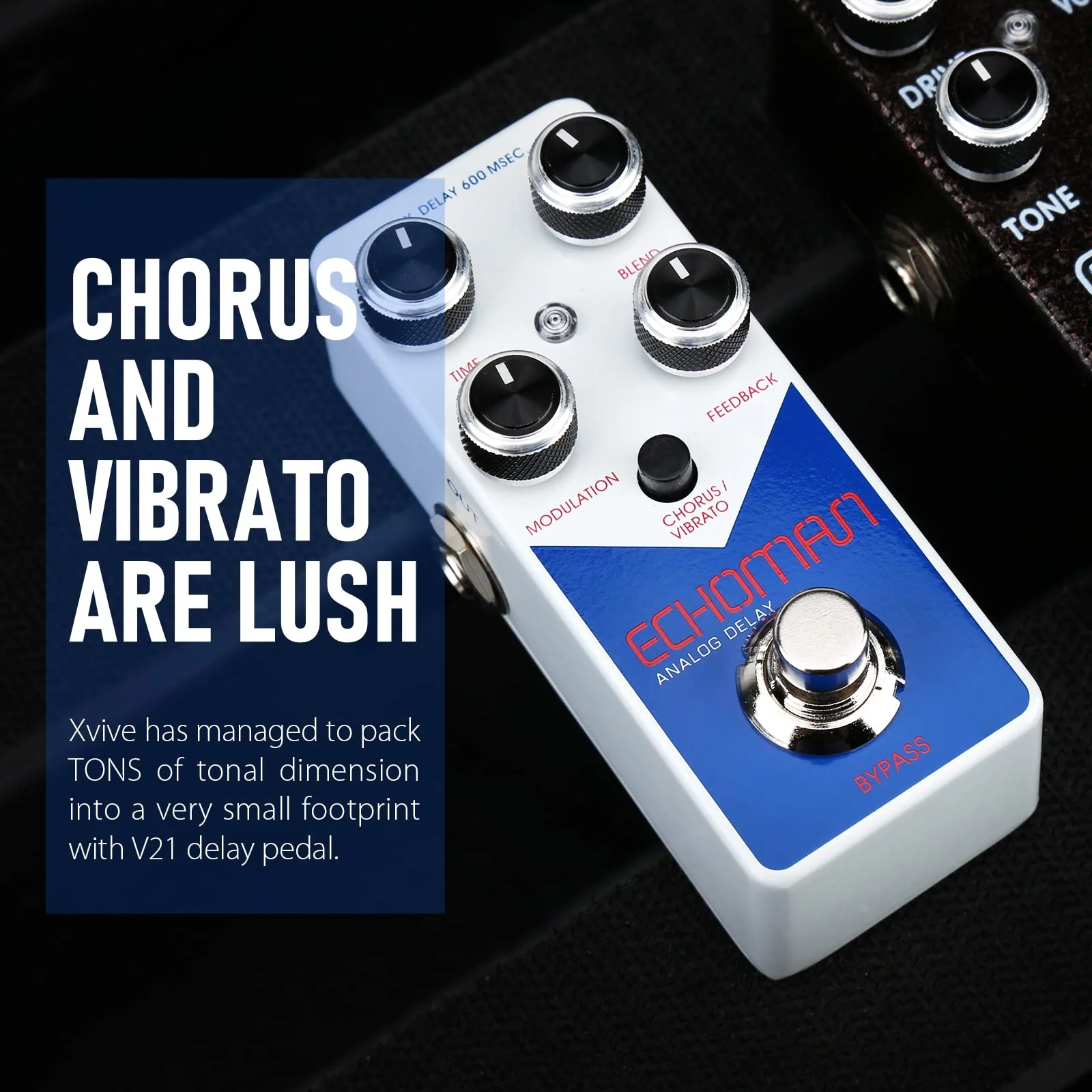 Xvive V21 Guitar Effect Pedal Echoman Vintage Pure Analog Delay TRUE BYPASS V21 Delay - Image 5