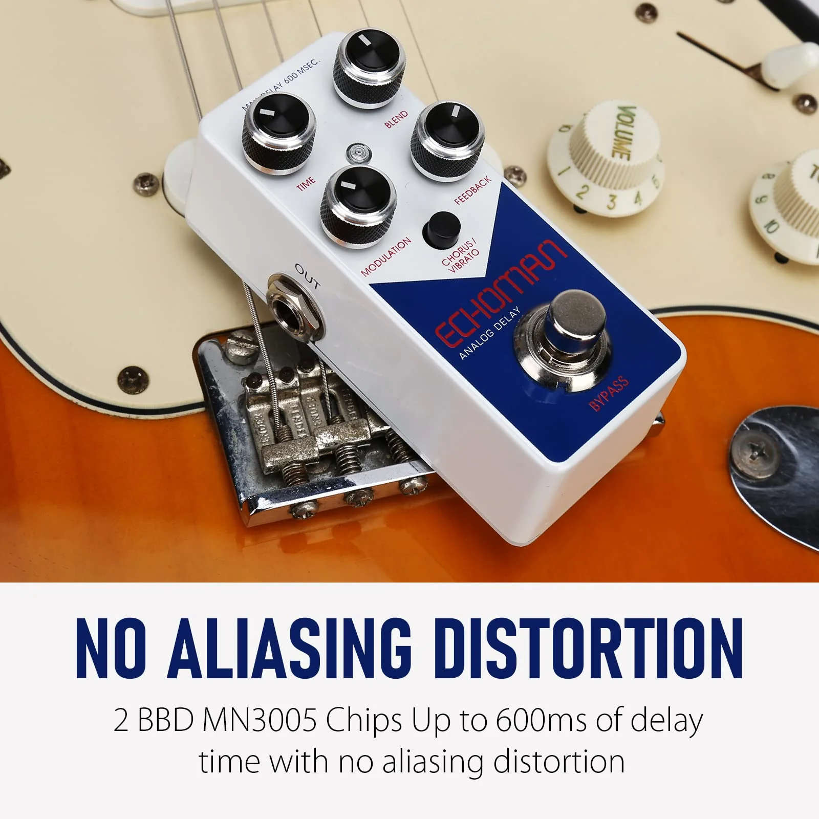 Xvive V21 Guitar Effect Pedal Echoman Vintage Pure Analog Delay TRUE BYPASS V21 Delay - Image 6