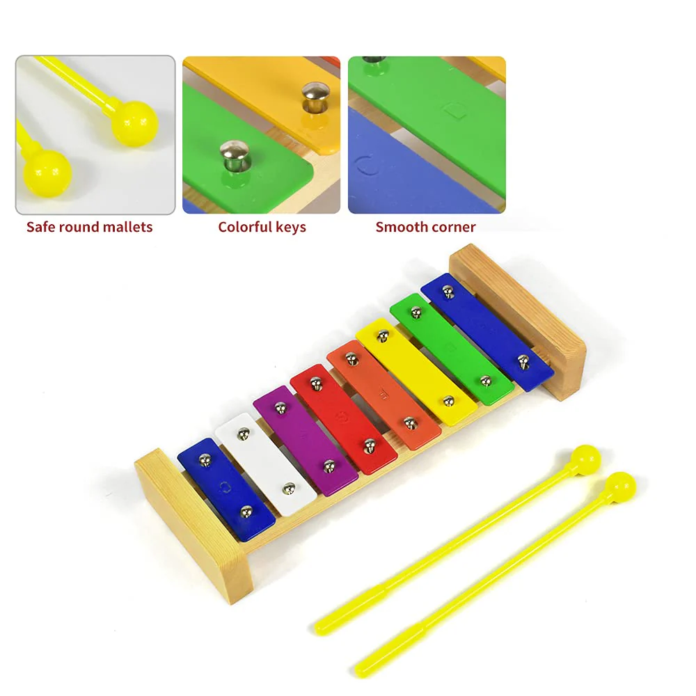 Xylophone 8 Notes Chromatic Glockenspiel Xylophone Music Instrument - Image 6