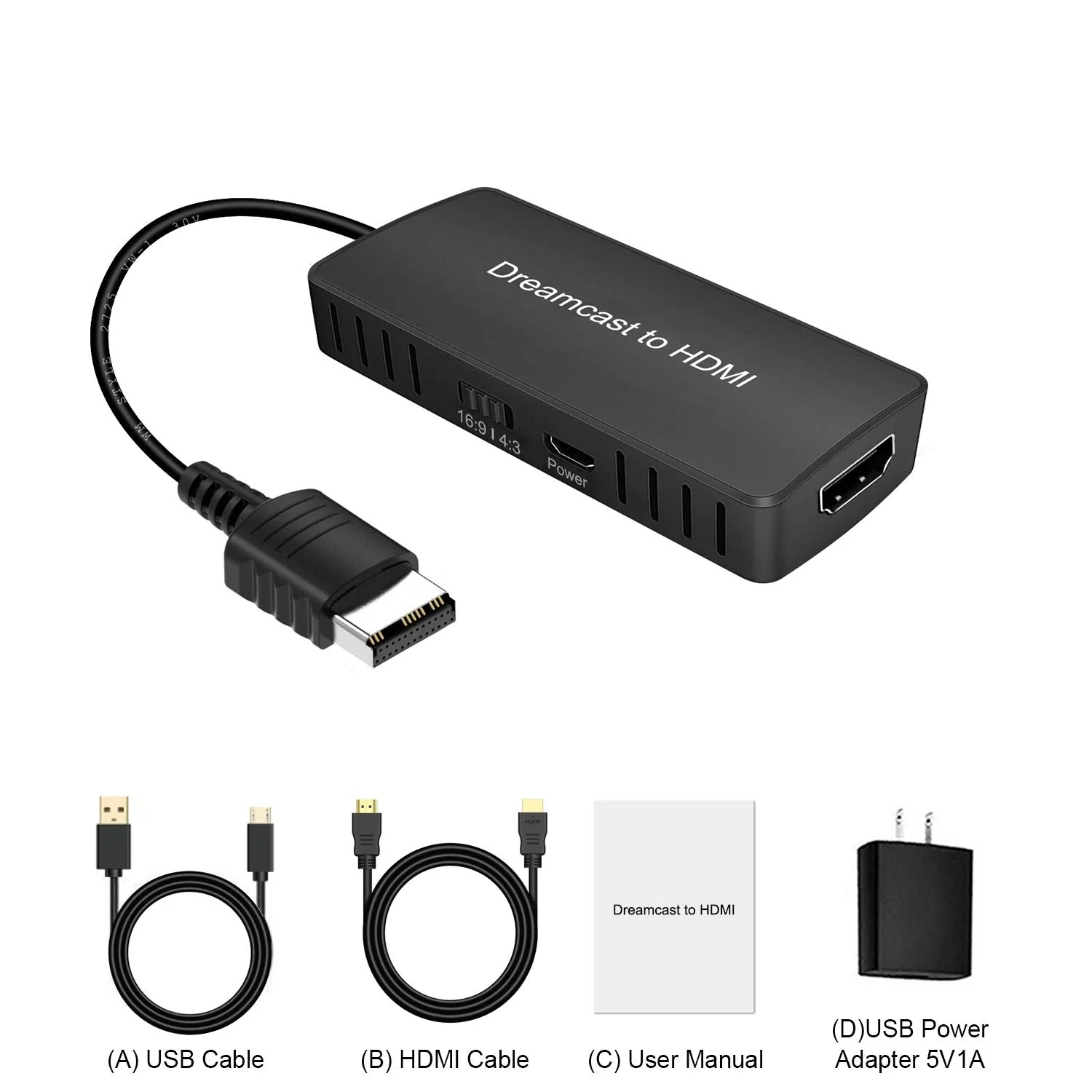 Y.D.F Dreamcast to HDMI Converter Supports 16:9/4:3 Switching, HD Link Cable for Sega Dreamcast, HDMI Cable for Sega Dreamcast (Sega DC) - Image 6