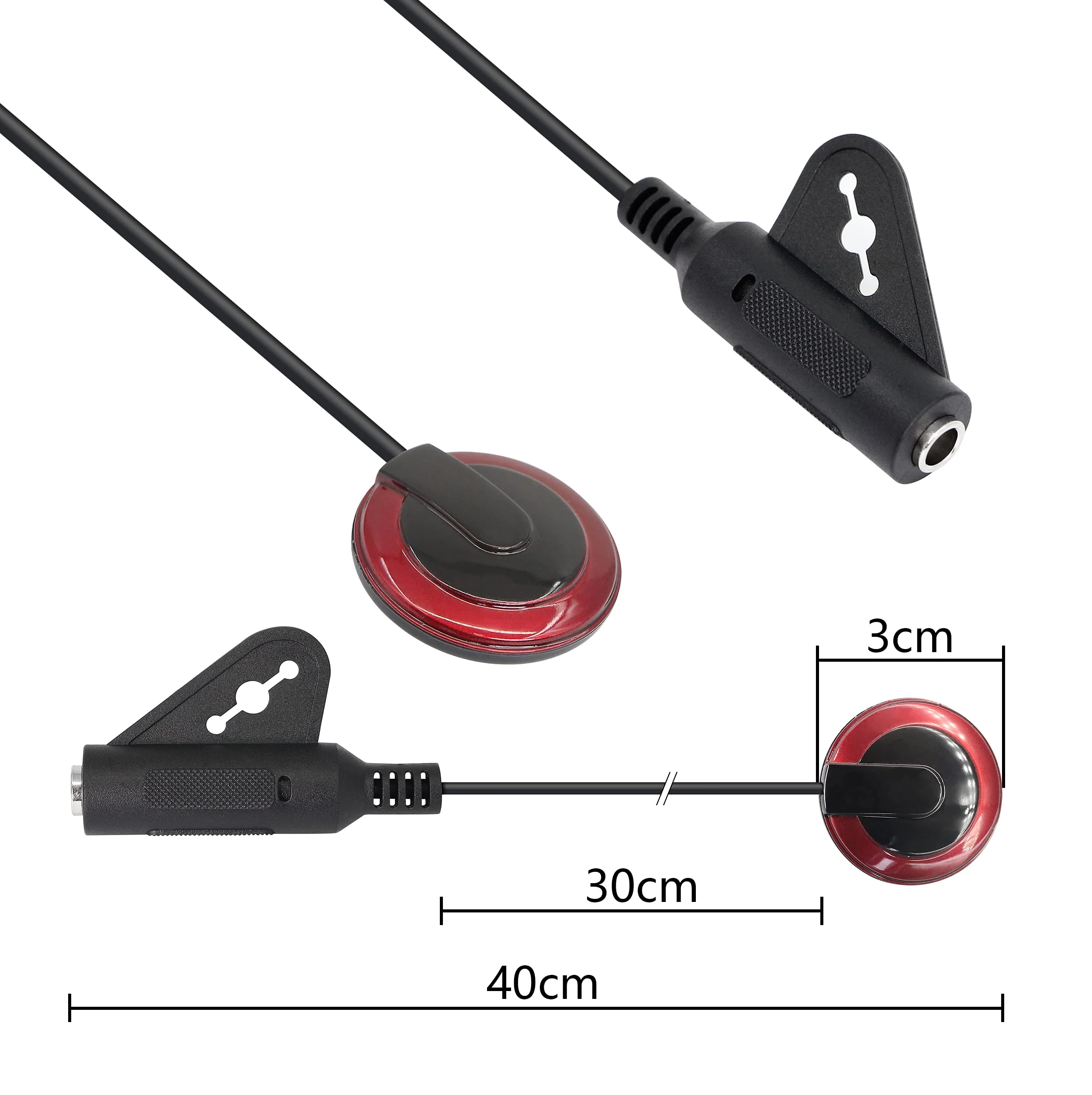 YACSEJAO Contact Microphone Piezo Pickup Violin Microphone Pickup for Guitar, Ukulele, Violin, Mandolin, Banjo, Kalimba, Bass & Acoustic Electric Transducer with Cable - Image 3